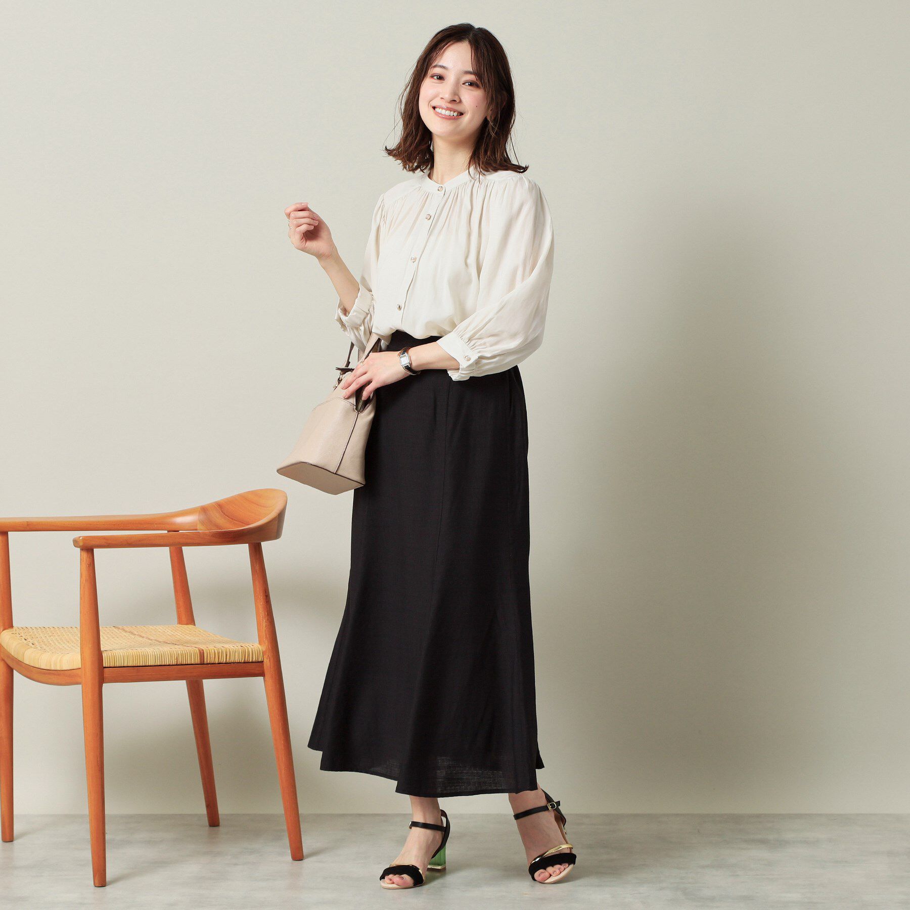 ITS&rsquo;DEMO「【ウエストゴム／洗濯機OK】リネン混マーメイドスカート」|スカート|