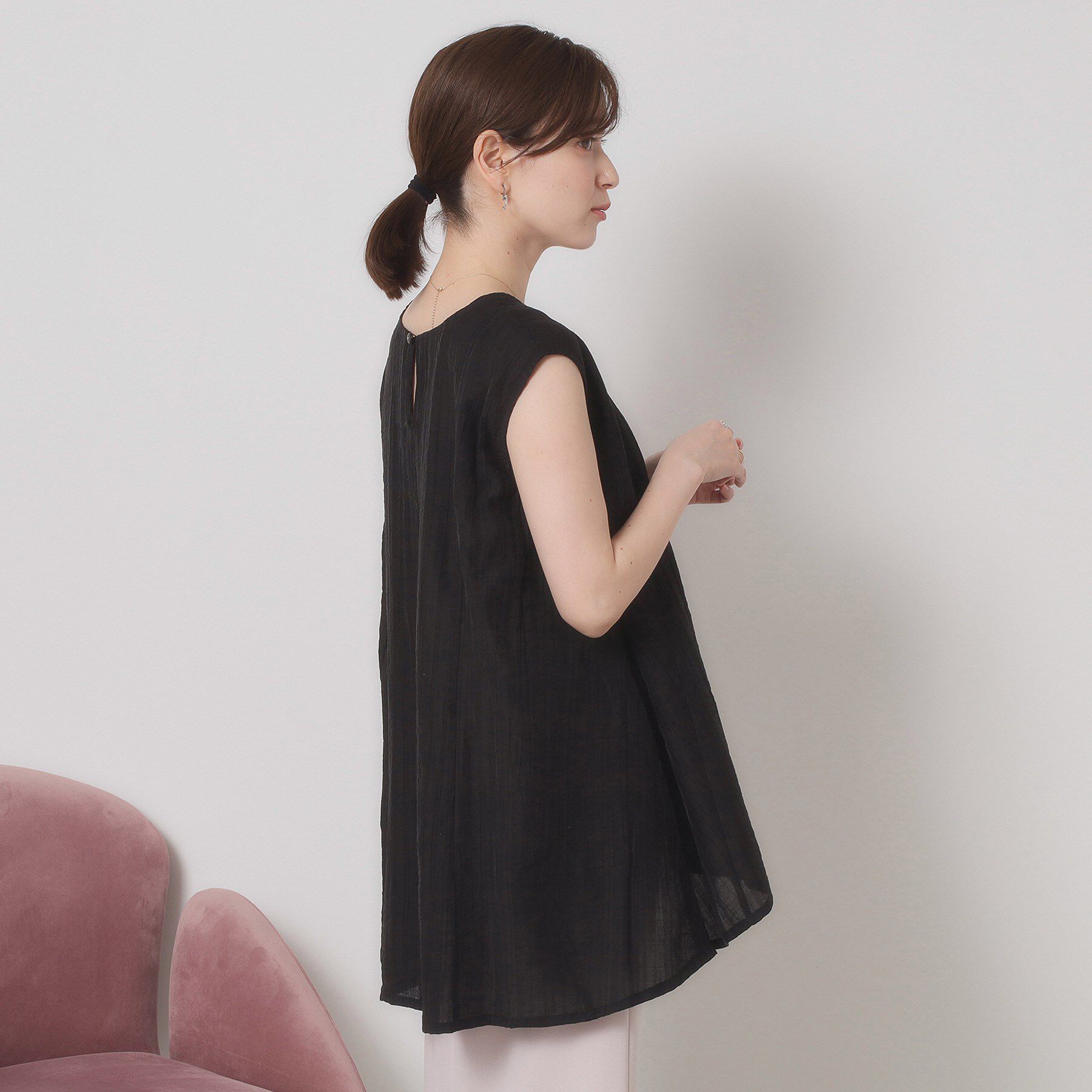 ITS&rsquo;DEMO「【手洗い可】シアーストライプブラウス」|シャツ・ブラウス|