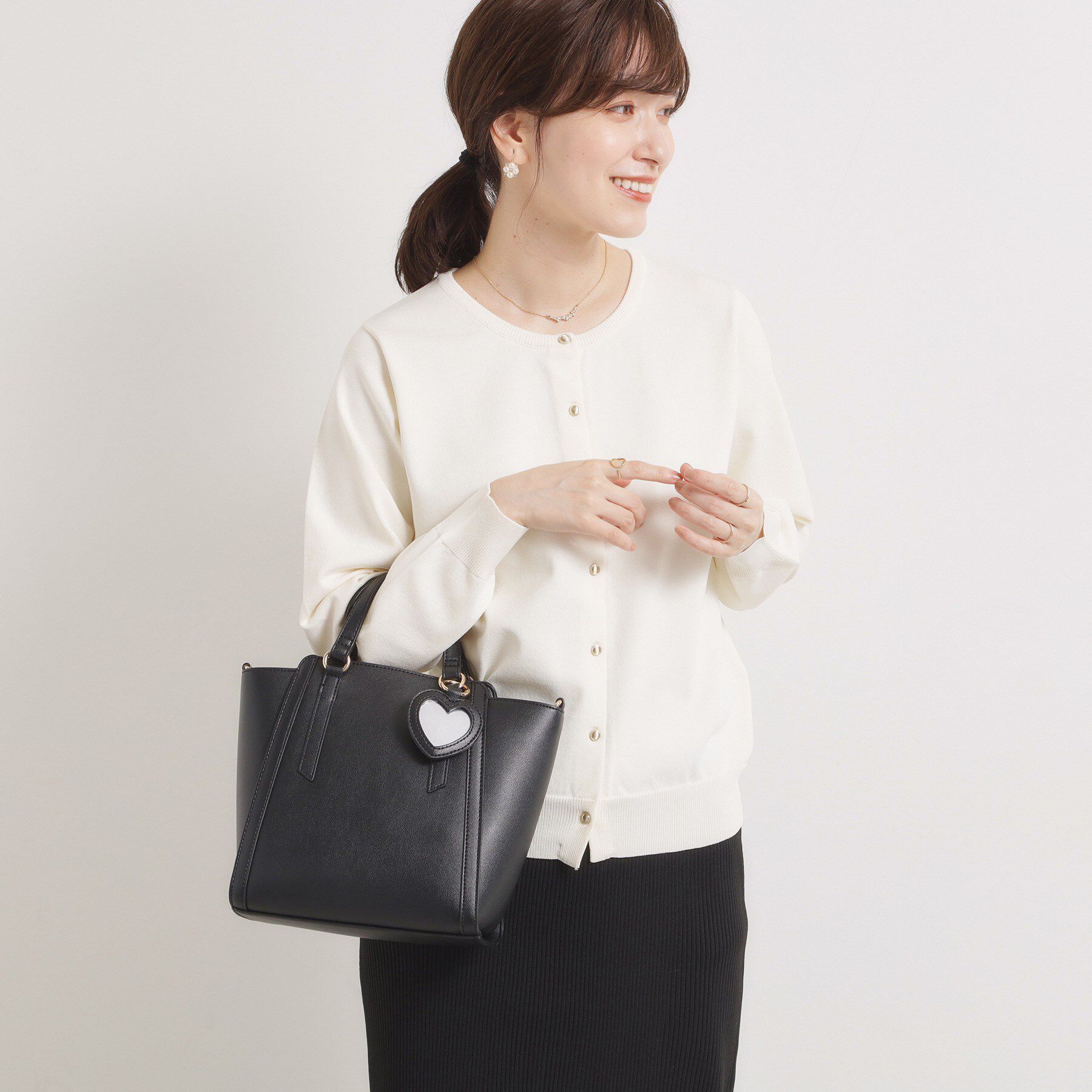 ITS&rsquo;DEMO「ミラーチャーム付き2WAYトート」|ハンドバッグ|