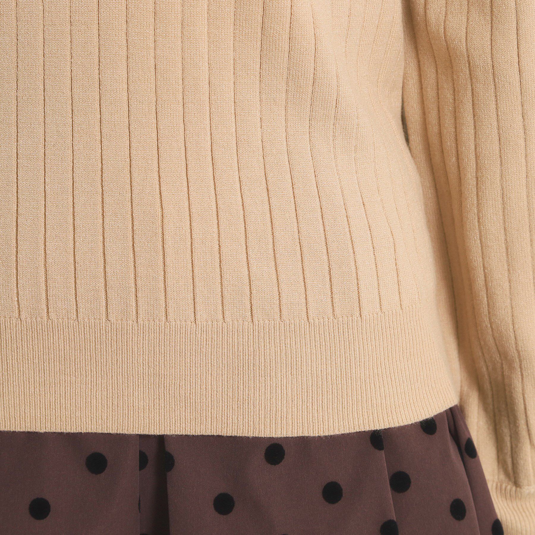 ITS&rsquo;DEMO「【手洗い可】配色ポロ襟リブニット」|ニット・セーター|