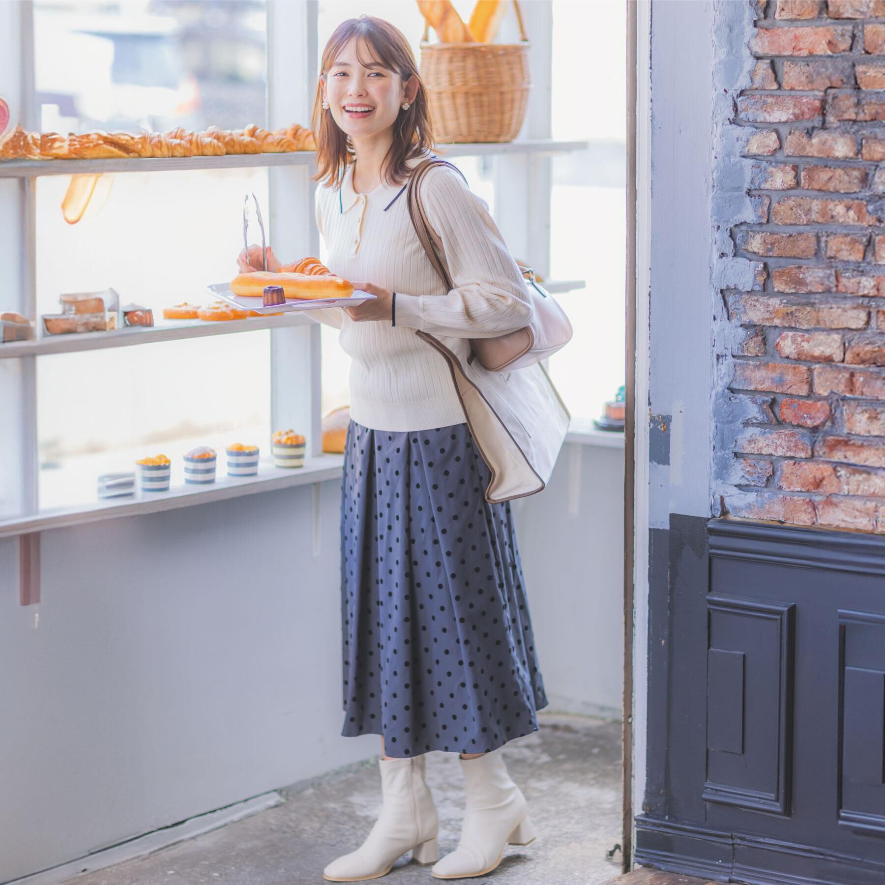 ITS&rsquo;DEMO「【手洗い可】配色ポロ襟リブニット」|ニット・セーター|