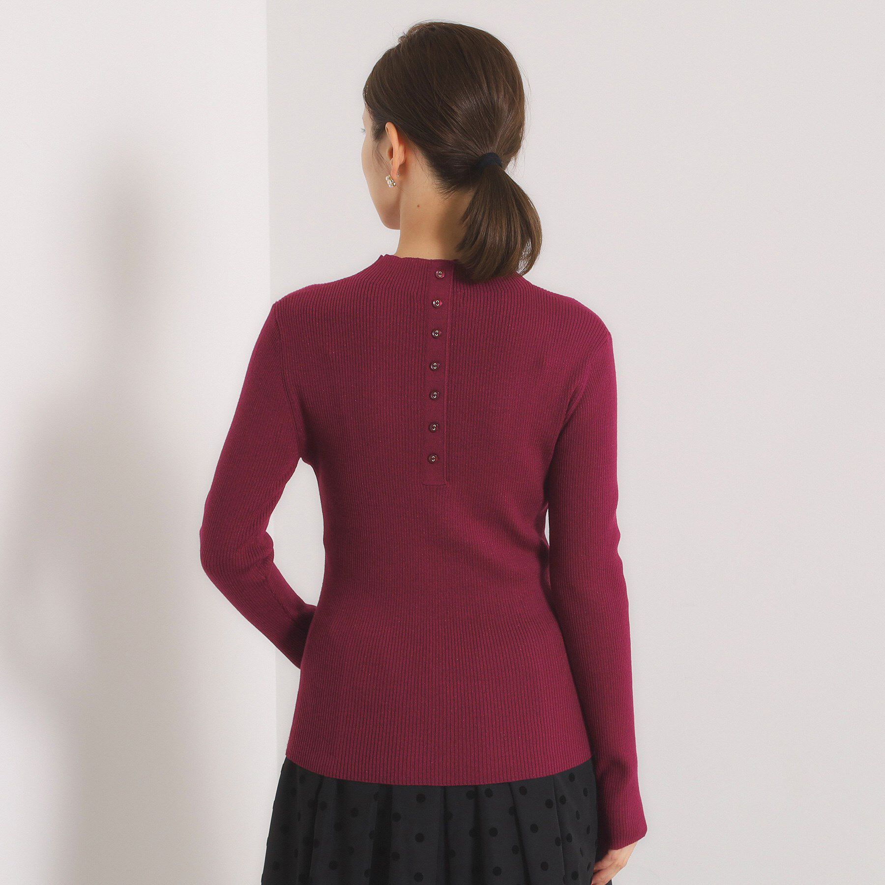 ITS&rsquo;DEMO「【手洗い可】ラメリブボトルネックニット」|ニット・セーター|