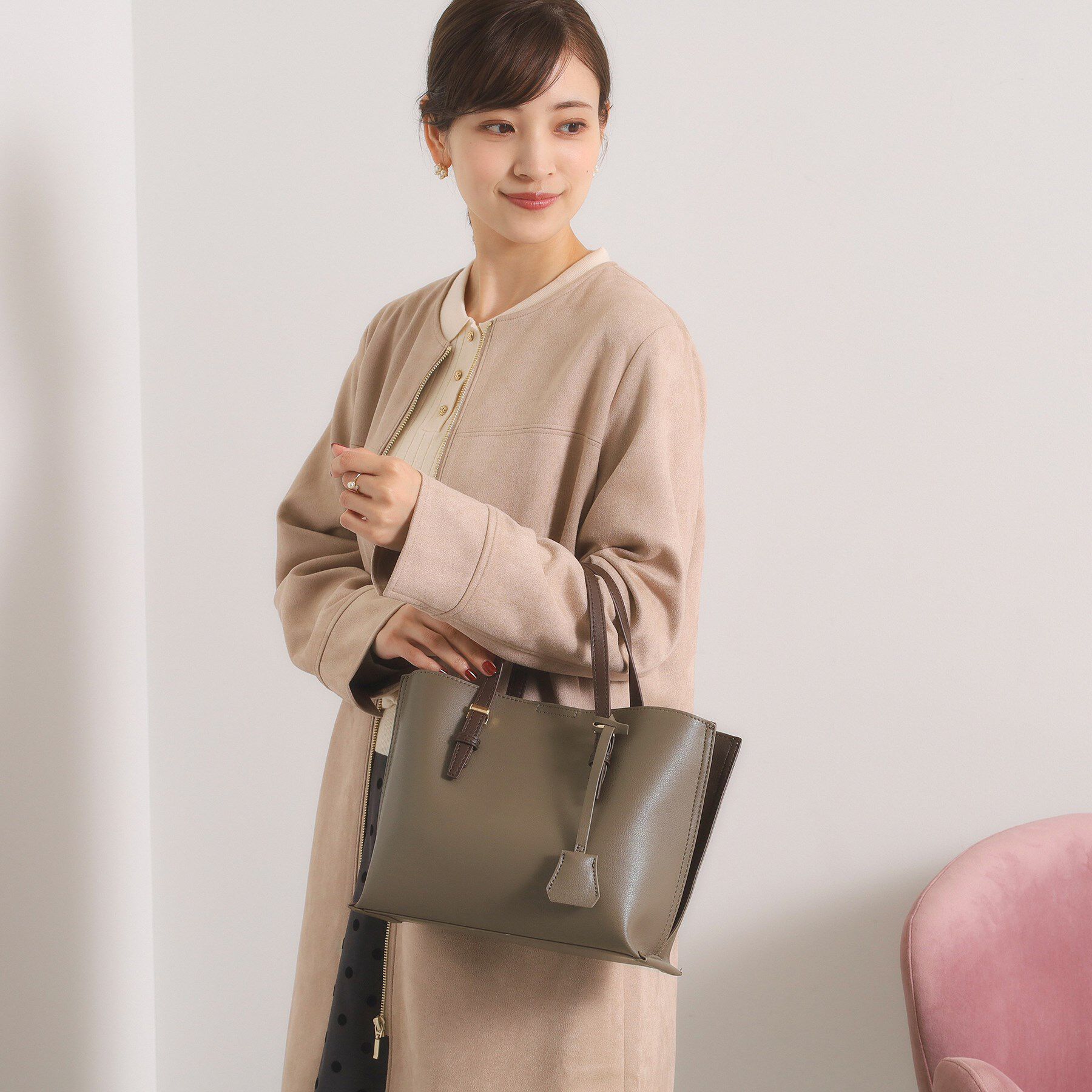 ITS&rsquo;DEMO「軽量合皮2WAYトート」|トートバッグ|