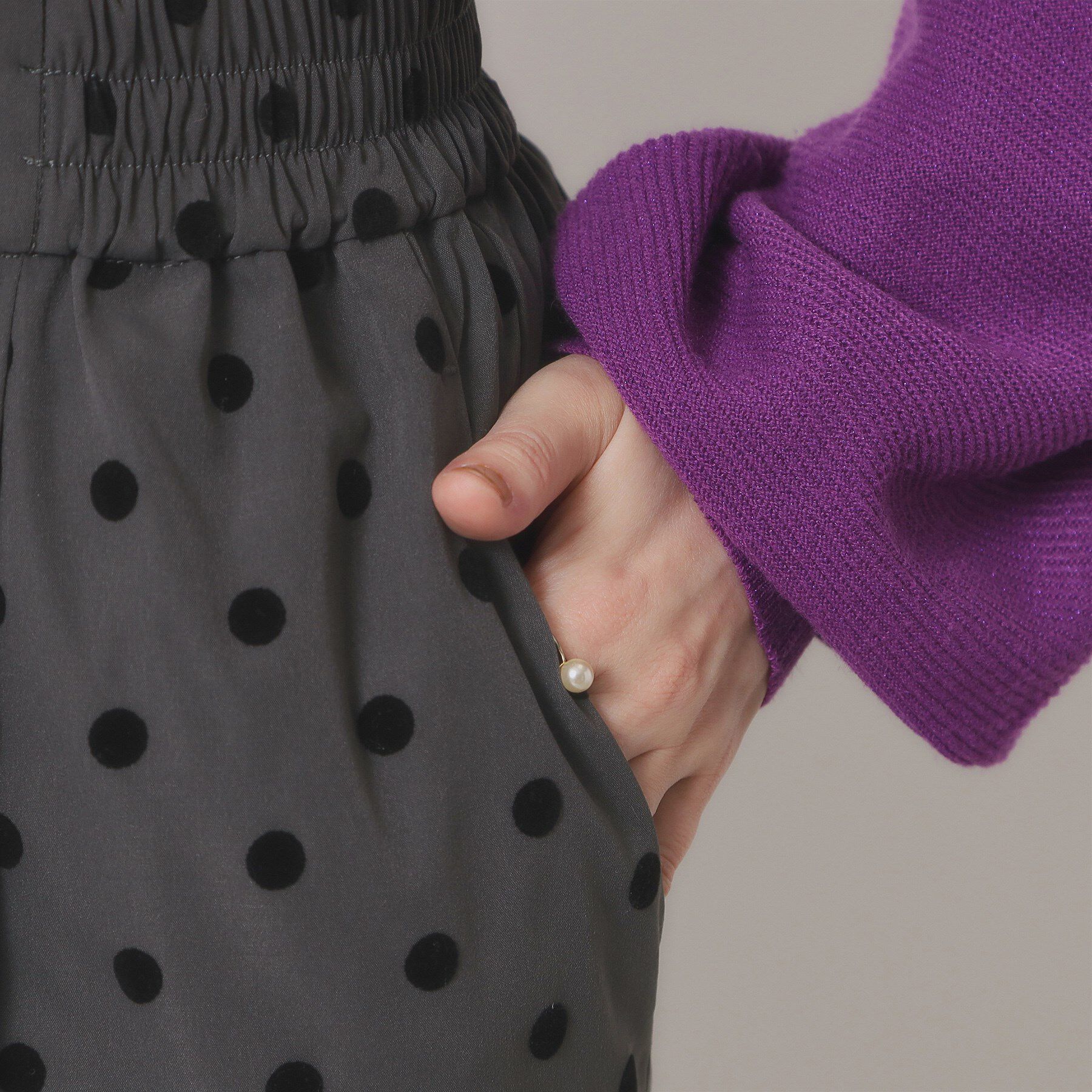 ITS&rsquo;DEMO「【手洗い可／ウエストゴム】フロッキードットパンツ」|その他|