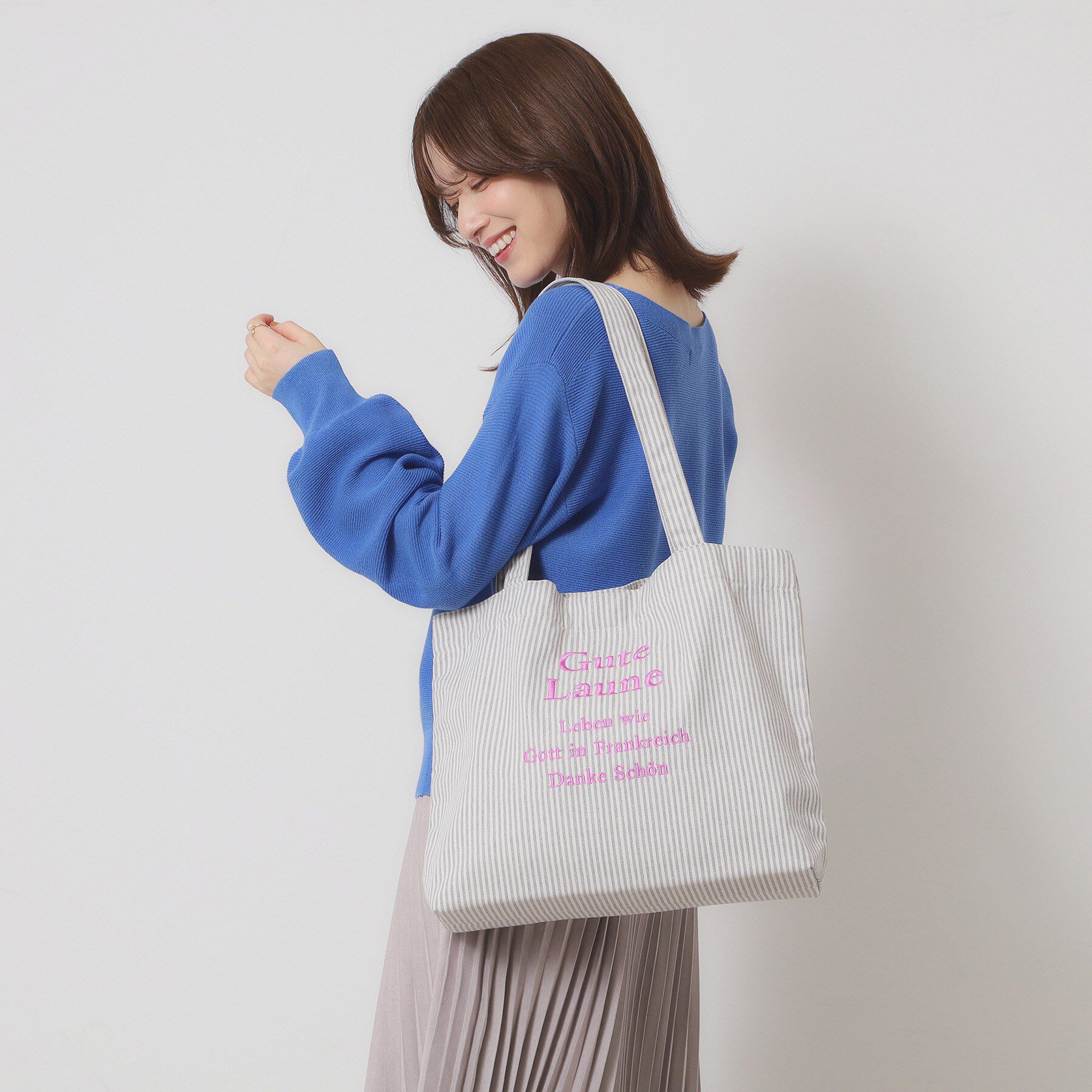 ITS&rsquo;DEMO「【A4対応】ロゴ刺繍ラージトート」|トートバッグ|