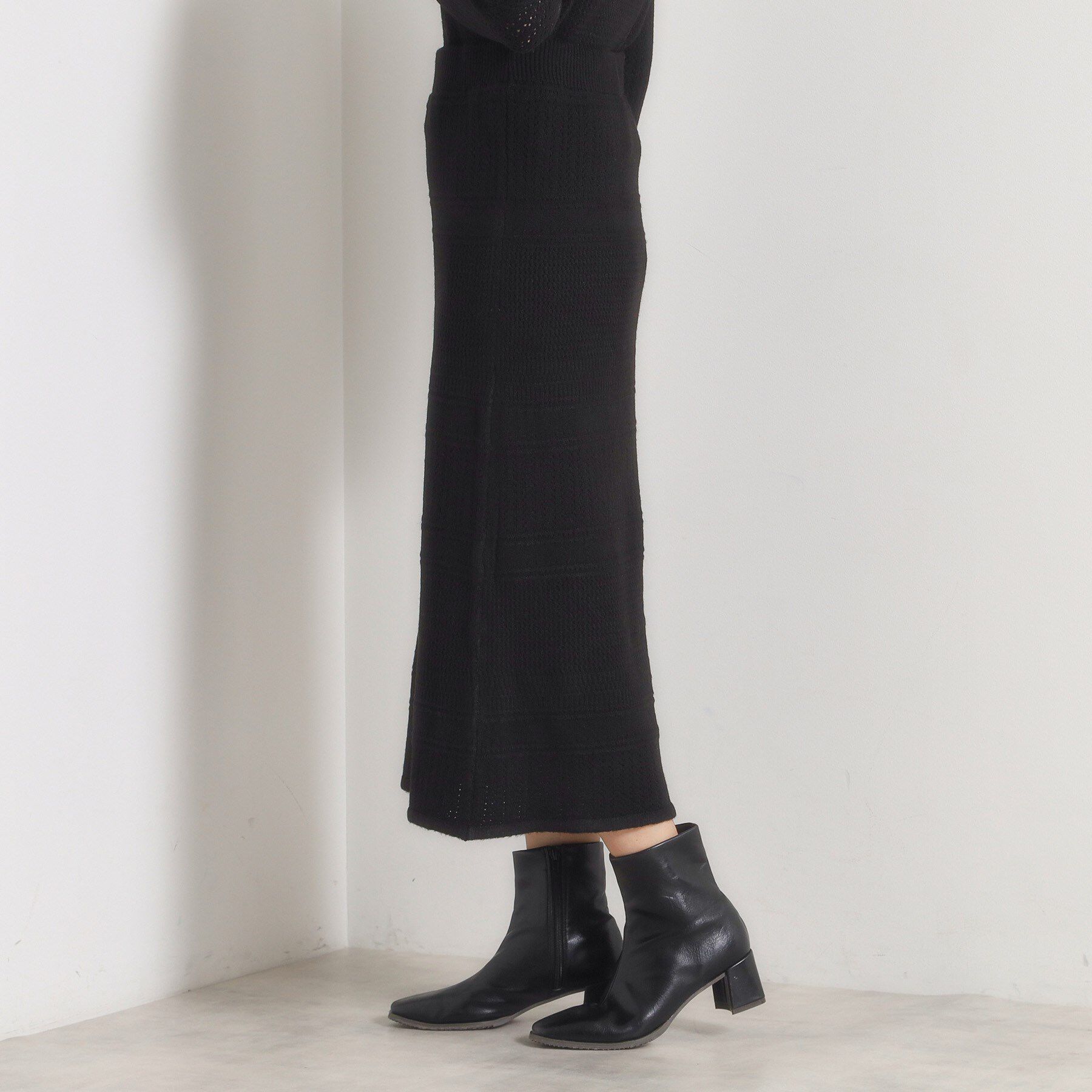 ITS&rsquo;DEMO「【手洗い可／セットアップ可】柄編みニットスカート」|スカート|