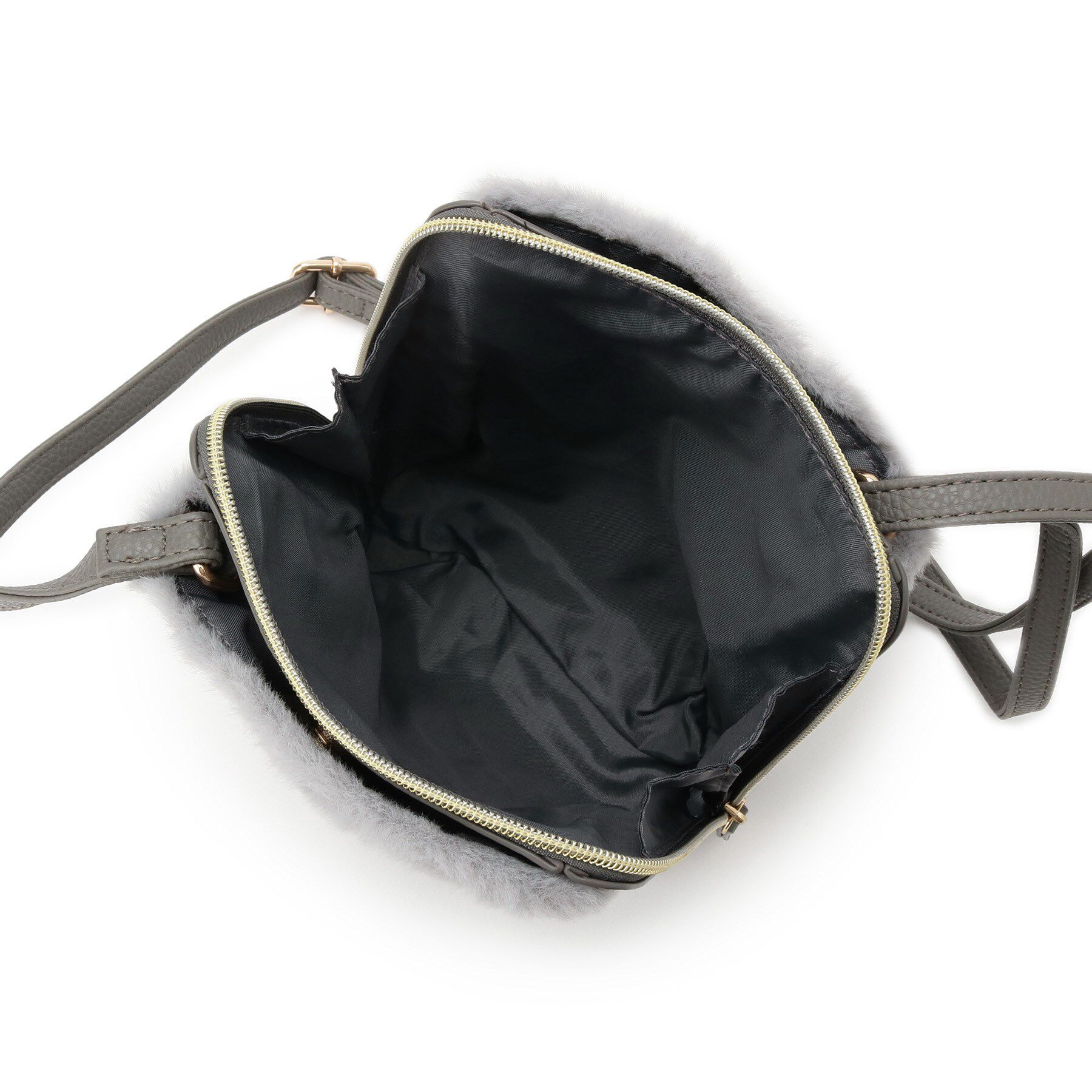 ITS&rsquo;DEMO「三層フェイクファーミニショルダー」|ショルダー・メッセンジャー|