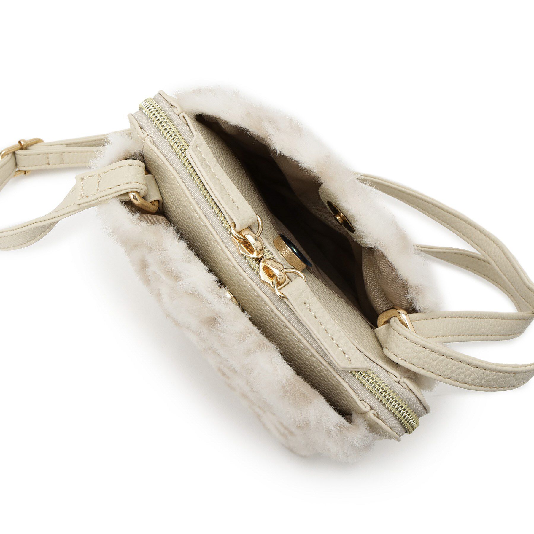 ITS&rsquo;DEMO「三層フェイクファーミニショルダー」|ショルダー・メッセンジャー|