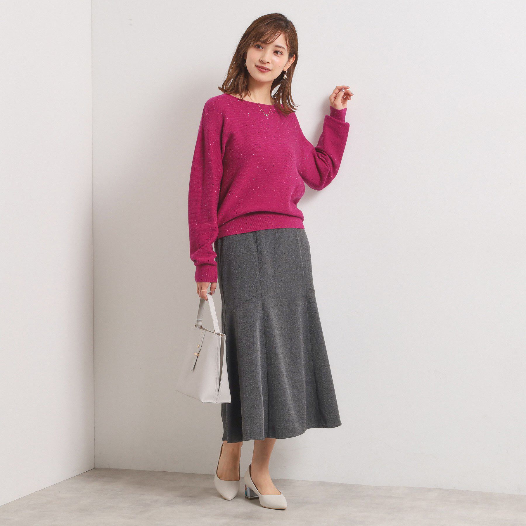 ITS&rsquo;DEMO「【手洗い可】バックパール調ラメニット」|ニット・セーター|