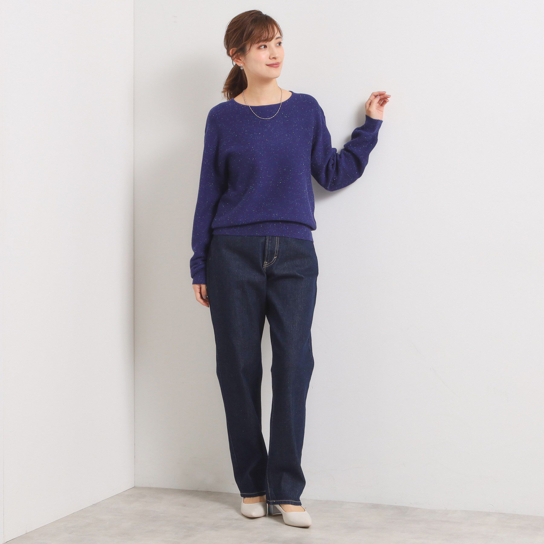 ITS&rsquo;DEMO「【手洗い可】バックパール調ラメニット」|ニット・セーター|