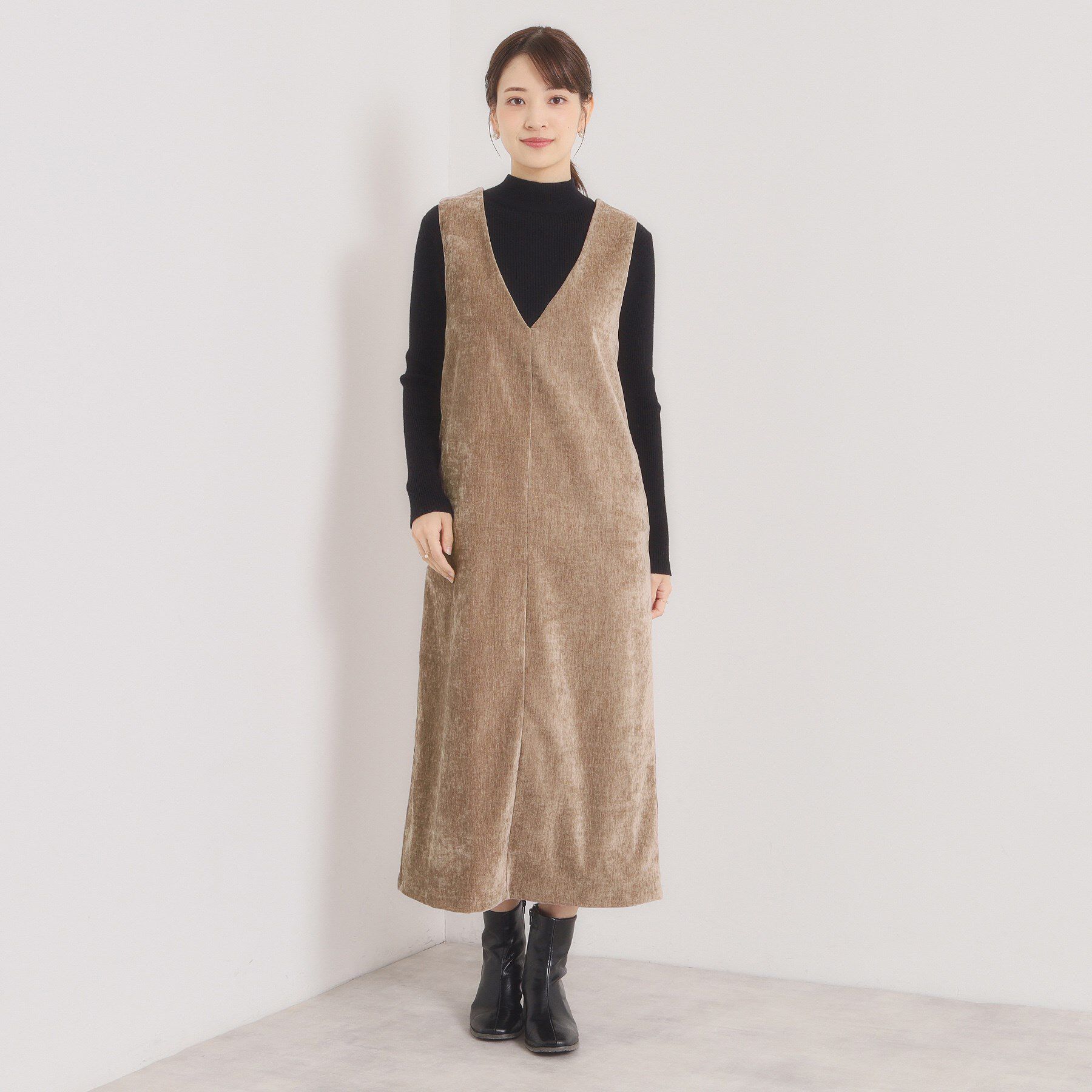 ITS&rsquo;DEMO「【手洗い可】ベロアジャンスカ」|ワンピース|