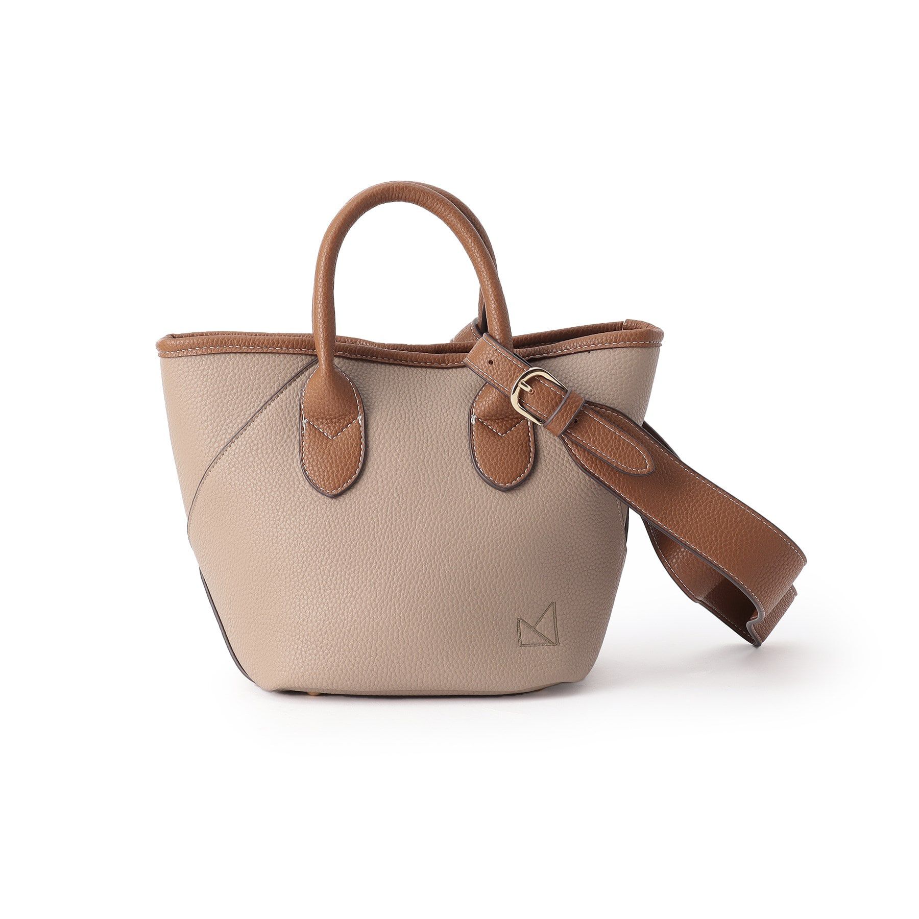 Ober Tashe「【内ポケット充実！】シュリンク合皮手提げミニトート」|ハンドバッグ|