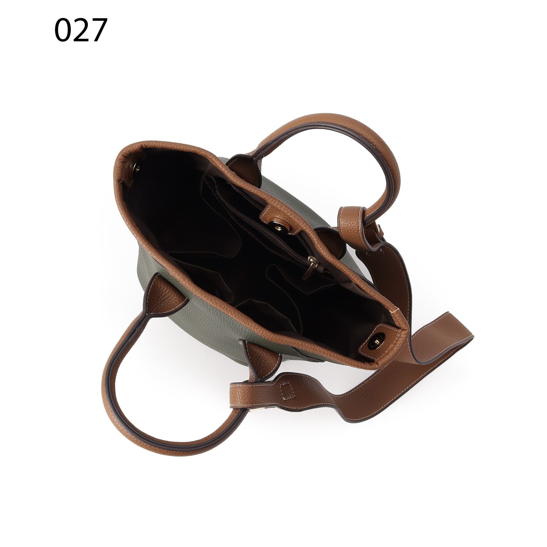 Ober Tashe「【内ポケット充実！】シュリンク合皮手提げミニトート」|ハンドバッグ|