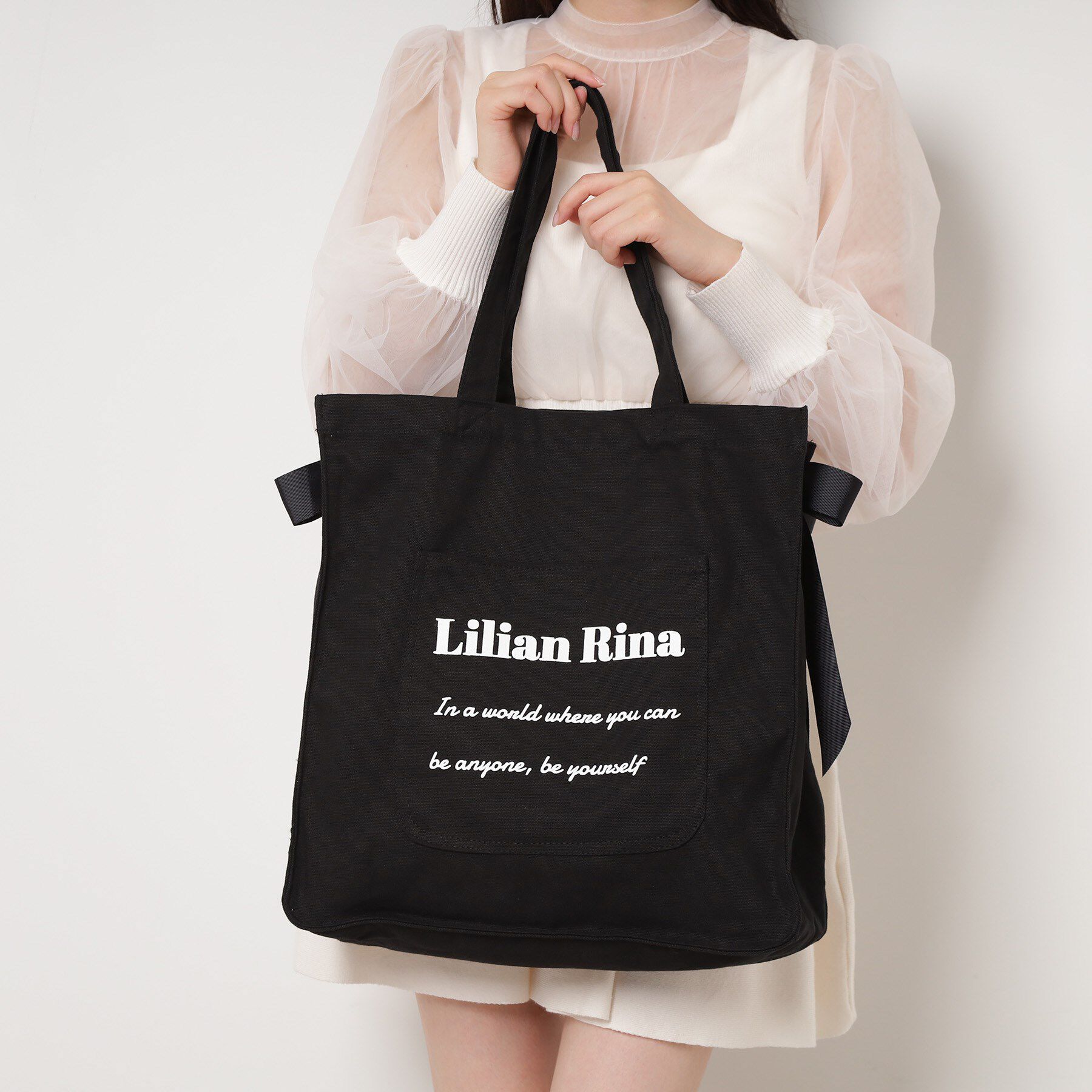 Ober Tashe「【新色入荷】推し活にもぴったり！リリアンリーナサイドリボントートバッグ」|トートバッグ|