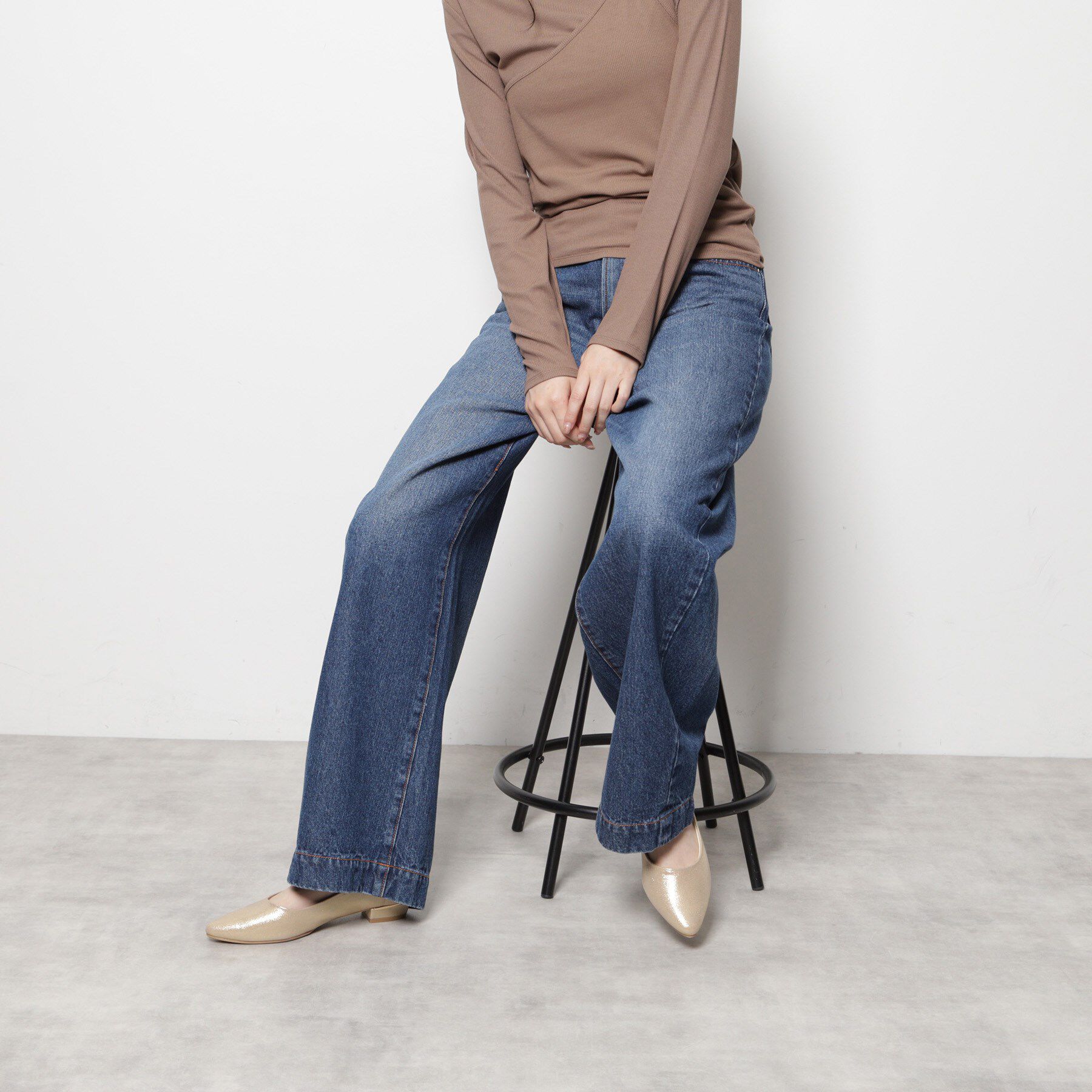 ESPERANZA「《定番》晴雨兼用クッションフラットパンプス」|パンプス|