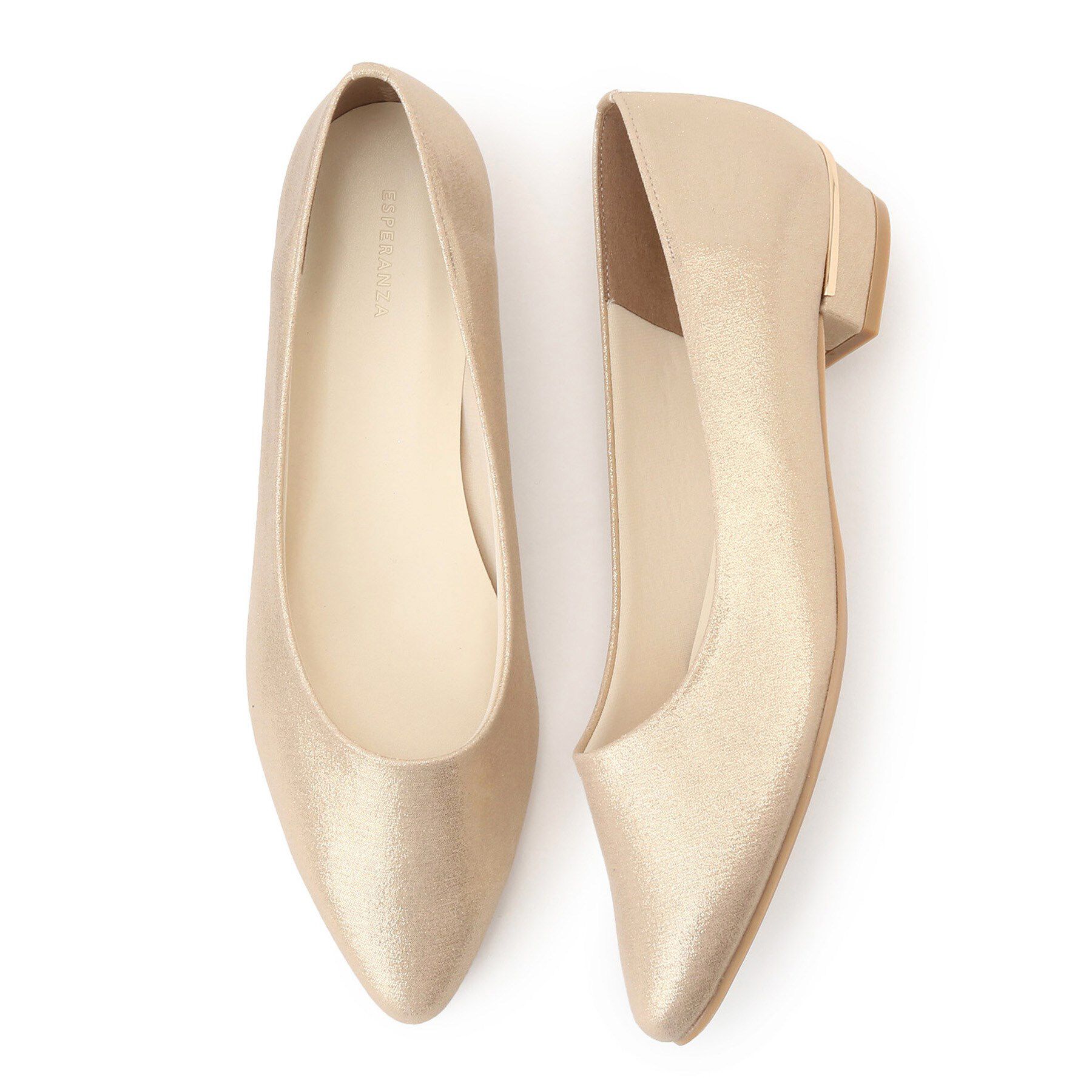 ESPERANZA「《定番》晴雨兼用クッションフラットパンプス」|パンプス|