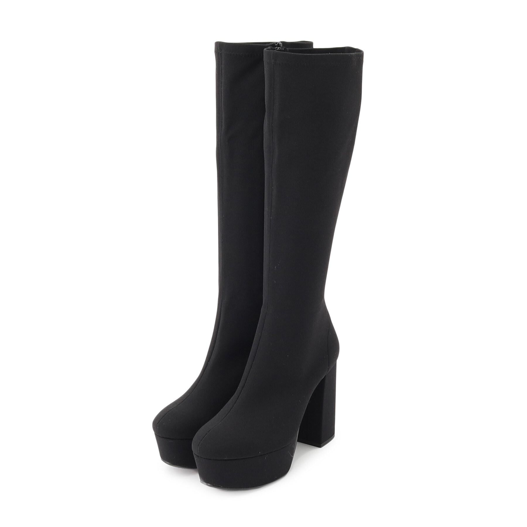 ESPERANZA「【ラク盛り／ロングブーツ】リピーター続出／脚長美脚　厚底ロングブーツ」|ショートブーツ|