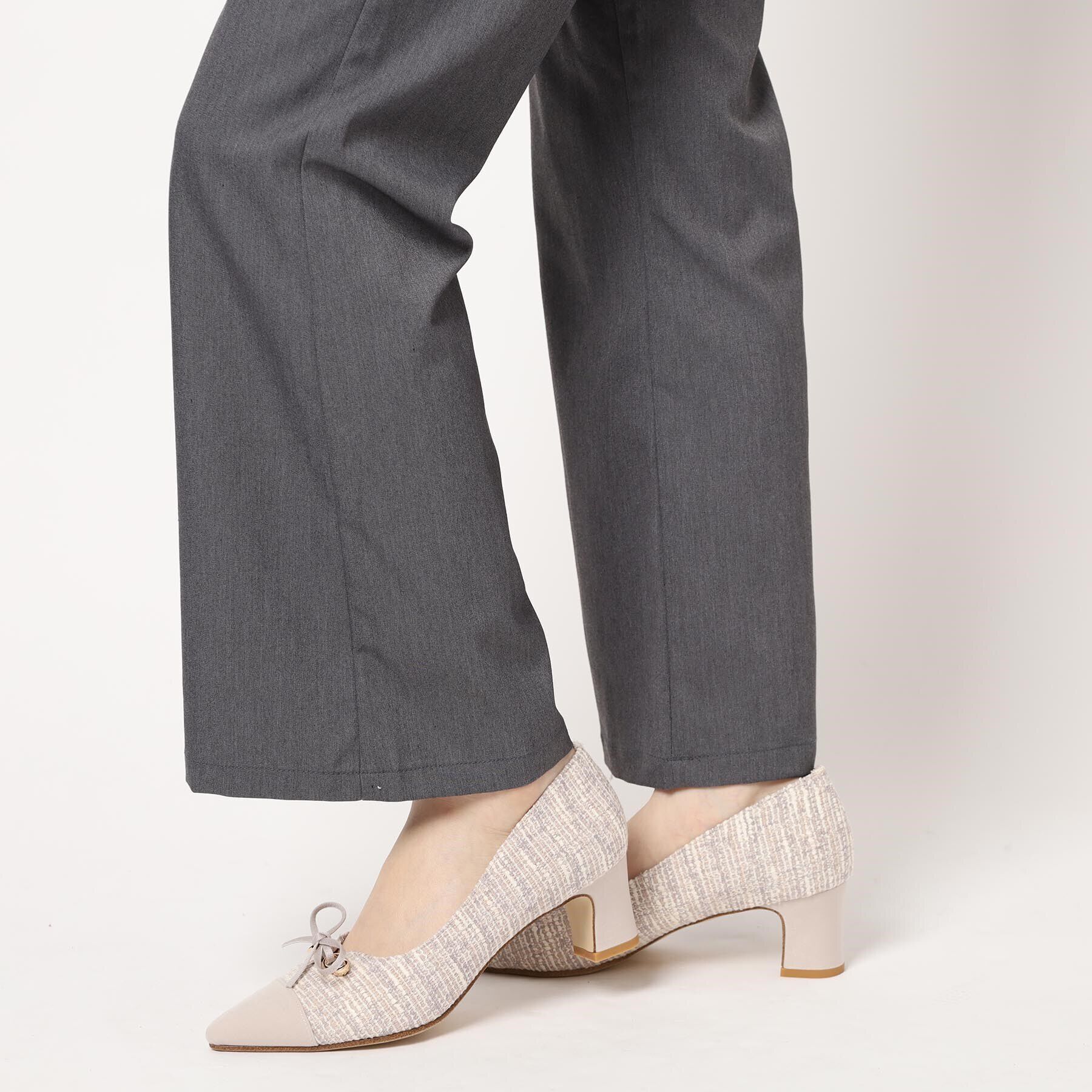 ESPERANZA「ビジューリボンポインテッドトゥパンプス」|パンプス|