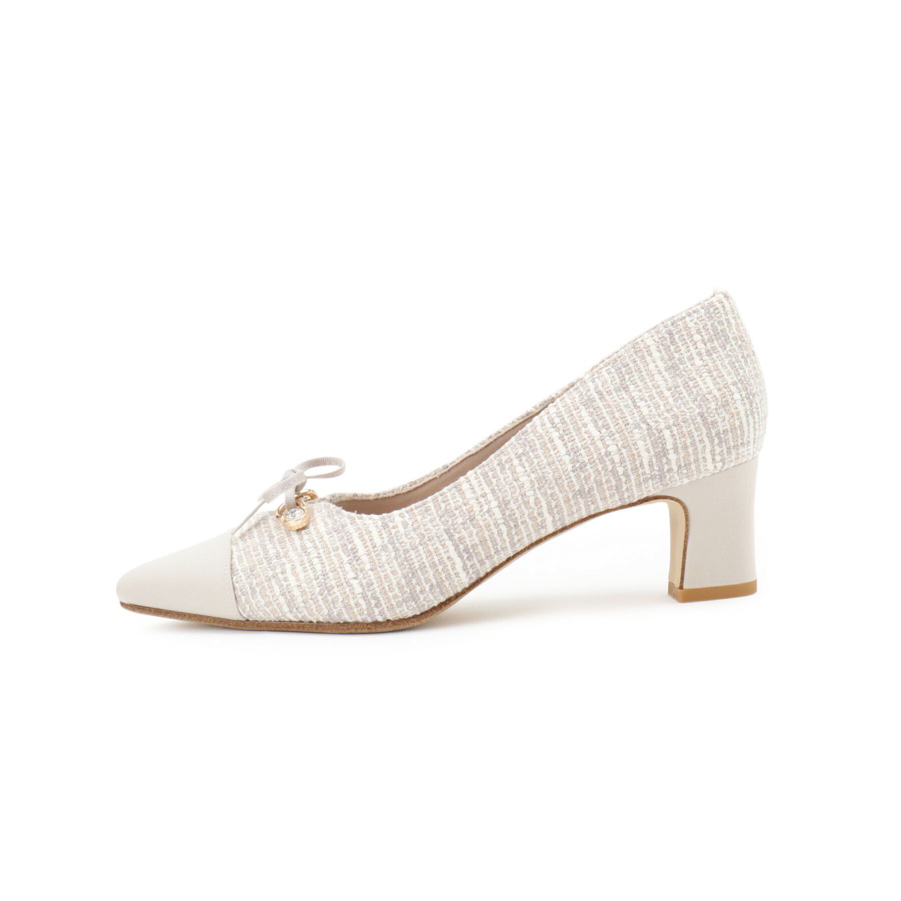 ESPERANZA「ビジューリボンポインテッドトゥパンプス」|パンプス|