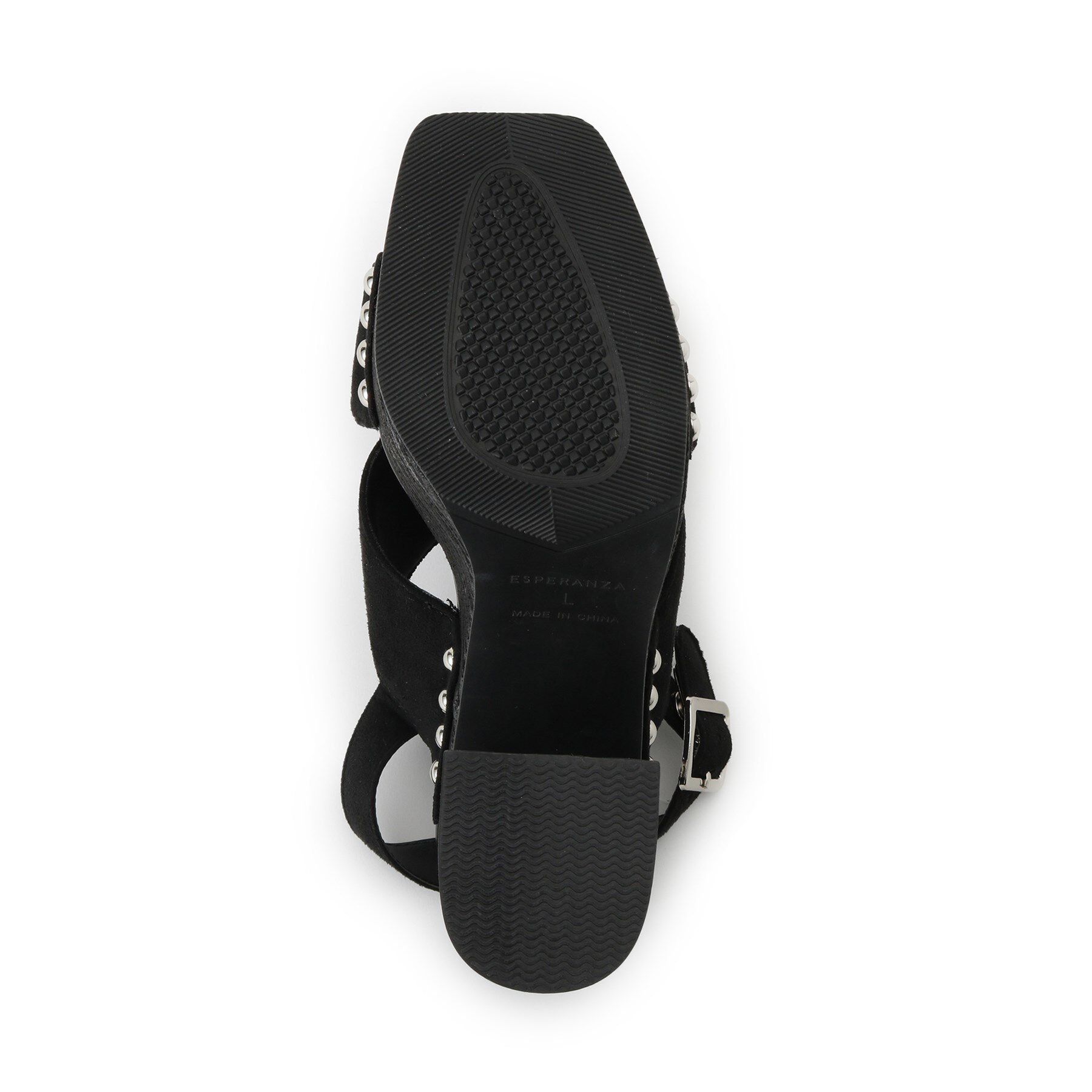 ESPERANZA「【ラク盛り／サンダル】リピーター続出／脚長美脚 クロススタッズサンダル」|サンダル|