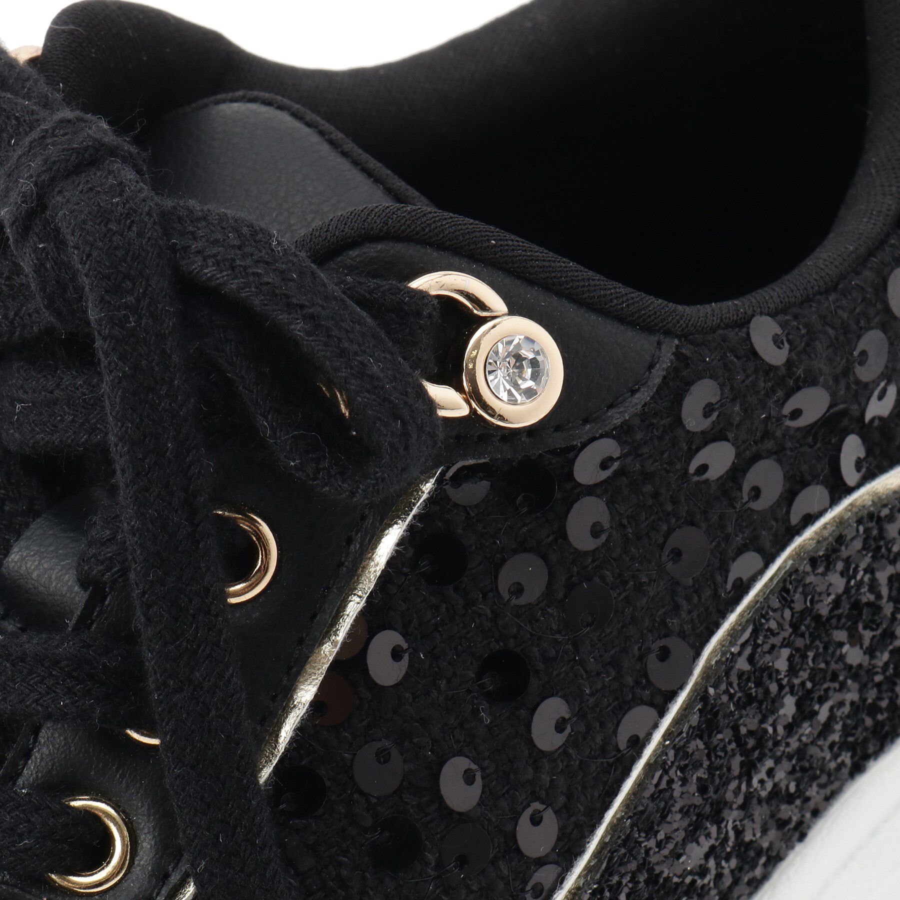 ESPERANZA「【EC先行販売】グリッター&times;ツイード ラインストーンスニーカー」|スニーカー|