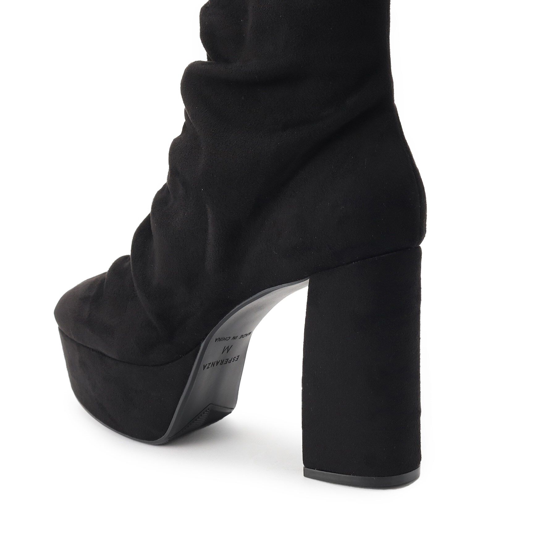 ESPERANZA「【EC先行販売】【ラク盛り／ショートブーツ】リピーター続出／脚長美脚 厚底シャーリングブーツ」|ショートブーツ|