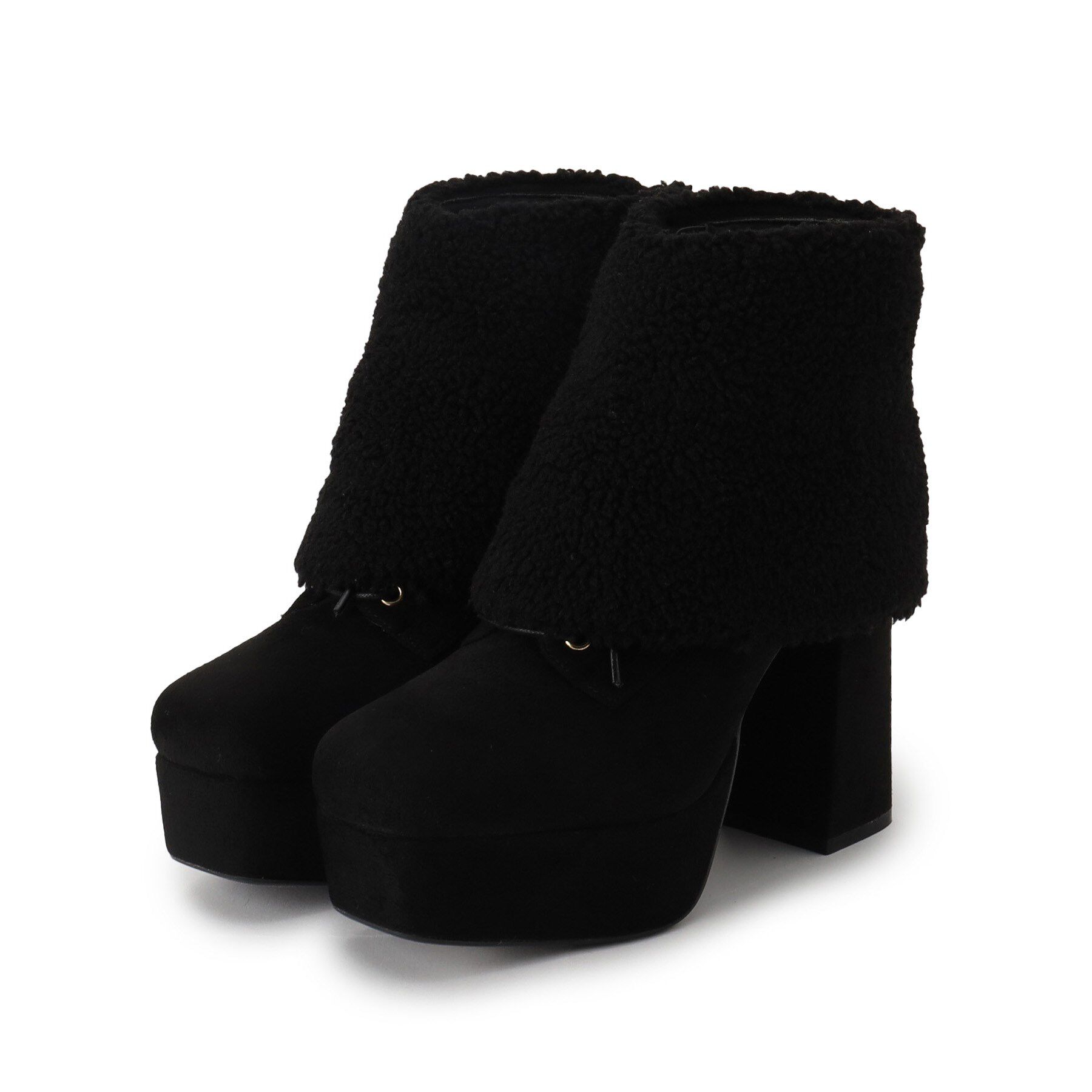 ESPERANZA「【ラク盛り／ショートブーツ】リピーター続出／脚長美脚 3WAYボアレースアップショートブーツ」|ショートブーツ|