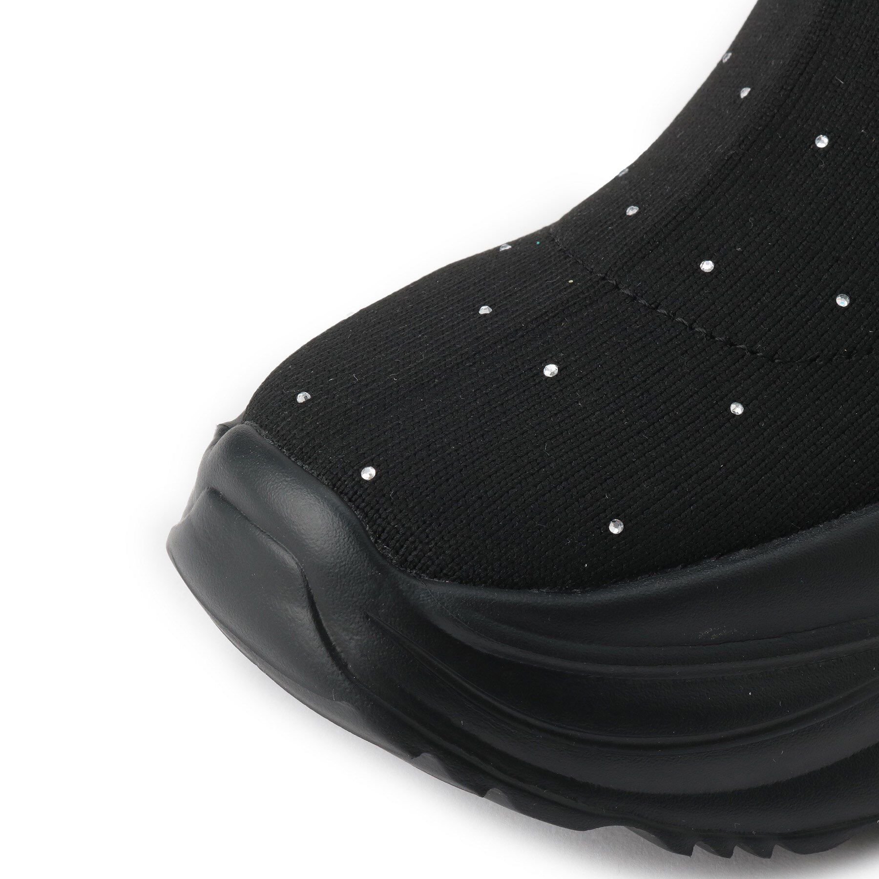 ESPERANZA「【EC先行販売】スニーカーソールラインストーンニットブーツ」|ショートブーツ|