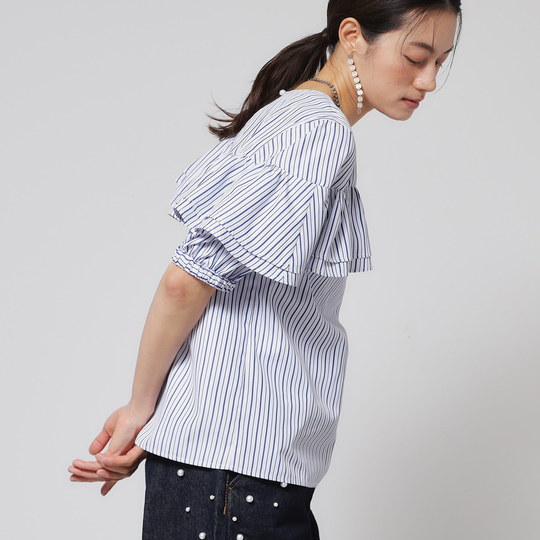 SunaUna「【今年はこれで決まり！／アシメフリル】ブラウス」|シャツ・ブラウス|