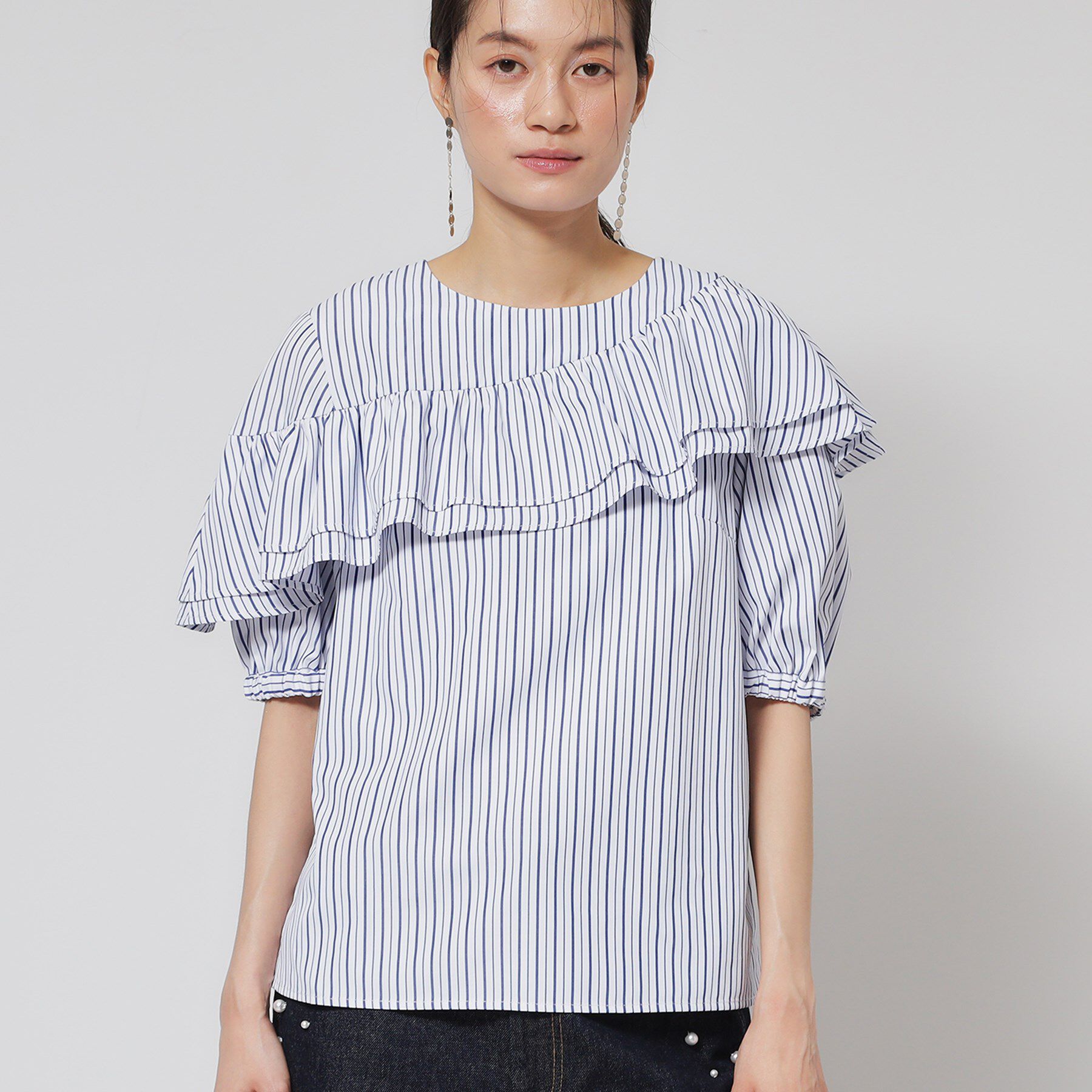 SunaUna「【今年はこれで決まり！／アシメフリル】ブラウス」|シャツ・ブラウス|