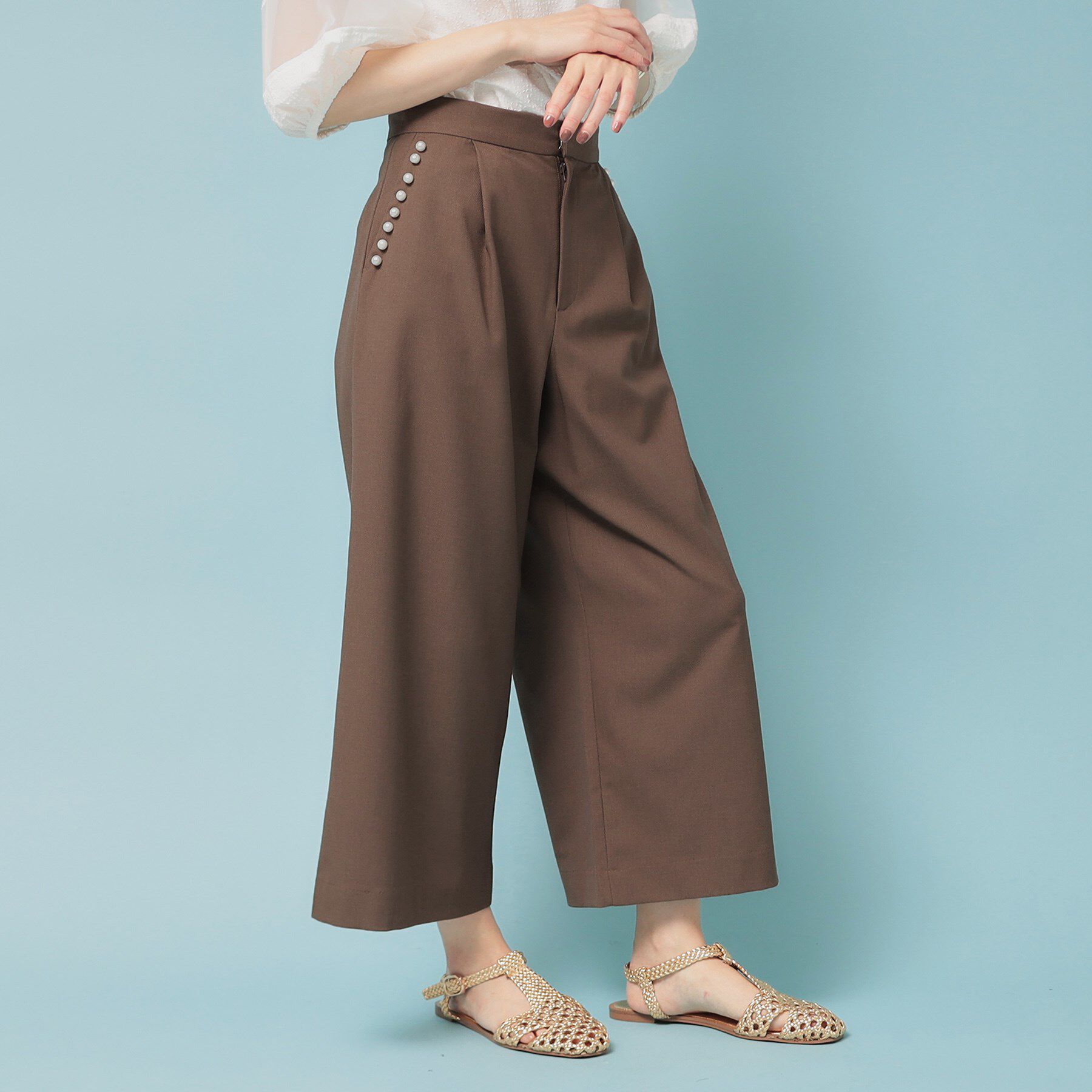 SunaUna「【ウエストゴム／S～L】ガウチョパンツ」|その他|