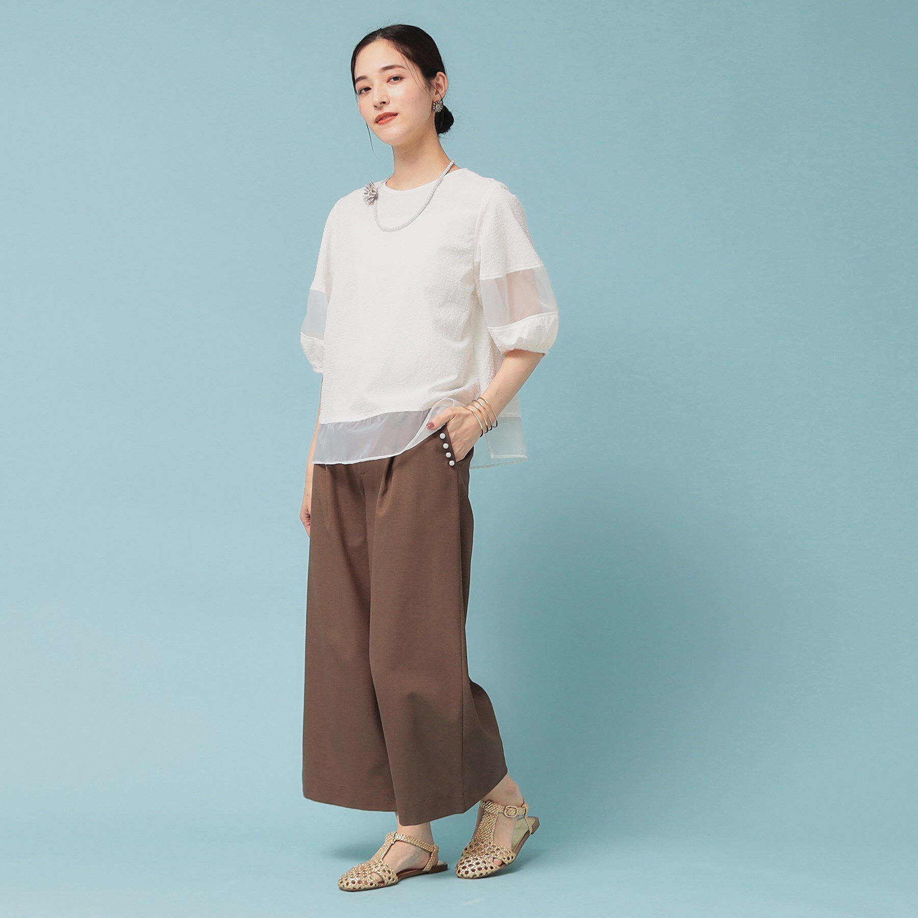 SunaUna「【ウエストゴム／S～L】ガウチョパンツ」|その他|