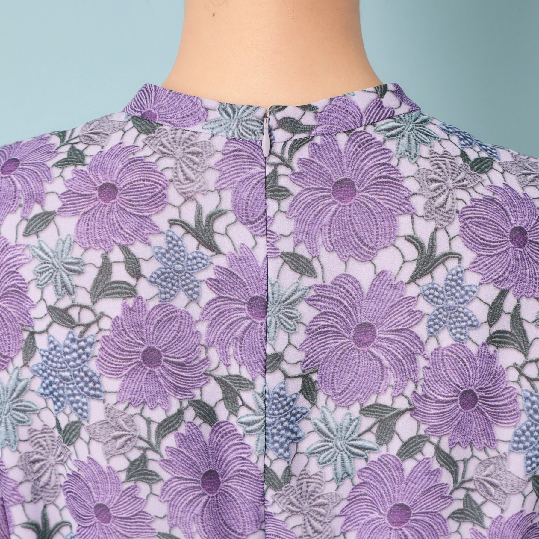 SunaUna「【&yours project／SS～L】レース柄プリーツワンピース」|ワンピース|