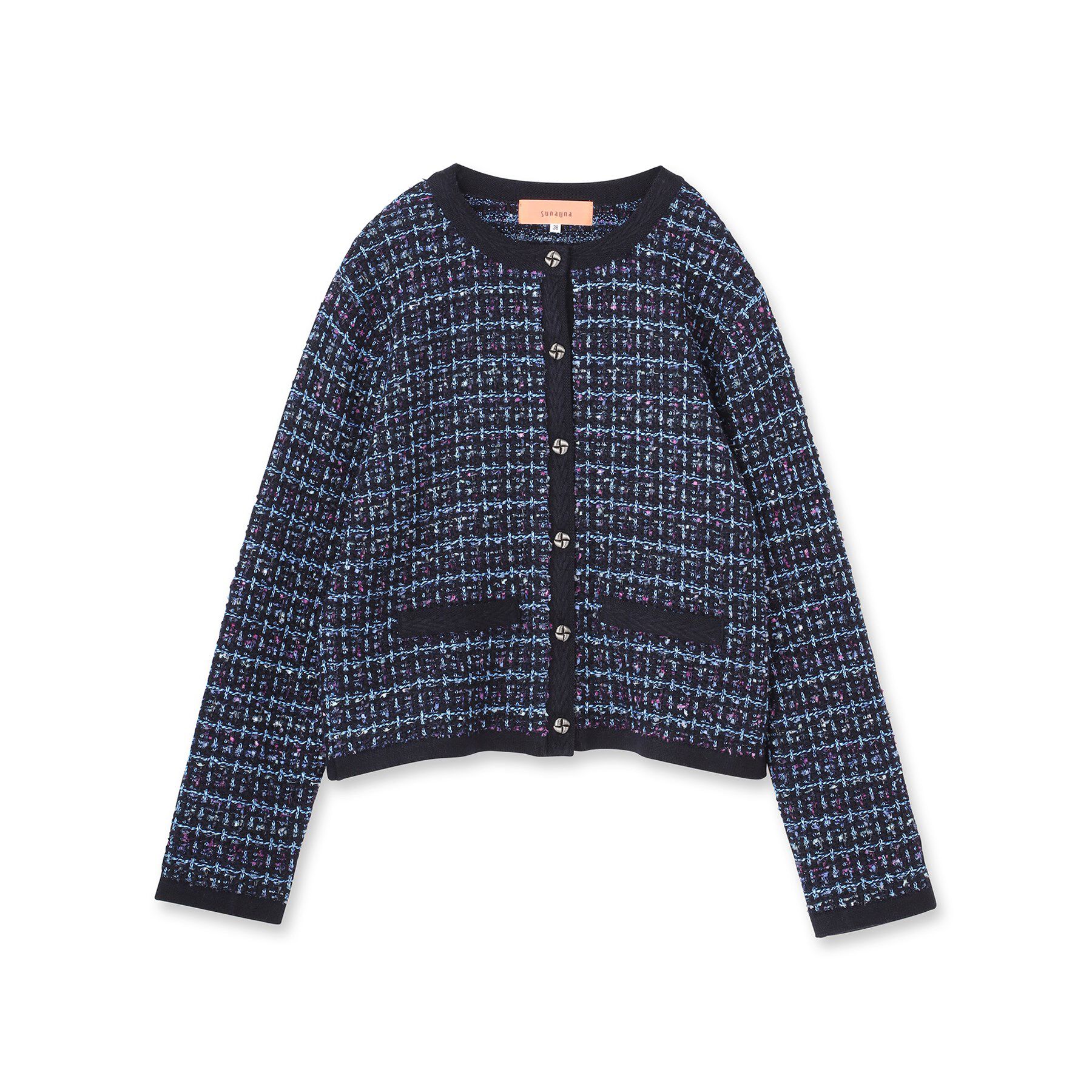 SunaUna「【配色／ミックス】ツイードカーディガン」|カーディガン|