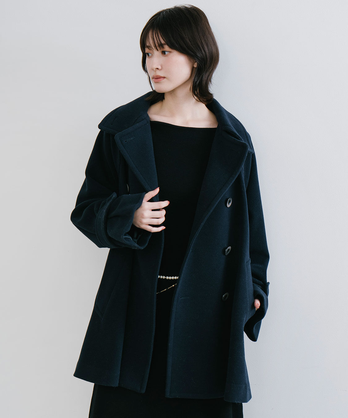 COCO DEAL「スタンドカラーミドル丈トレンチコート」|トレンチコート|