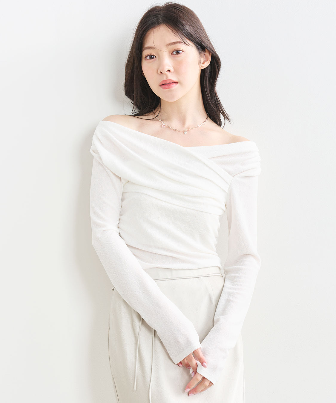 COCO DEAL「オフショルタックカットソートップス」|Tシャツ・カットソー|オフ