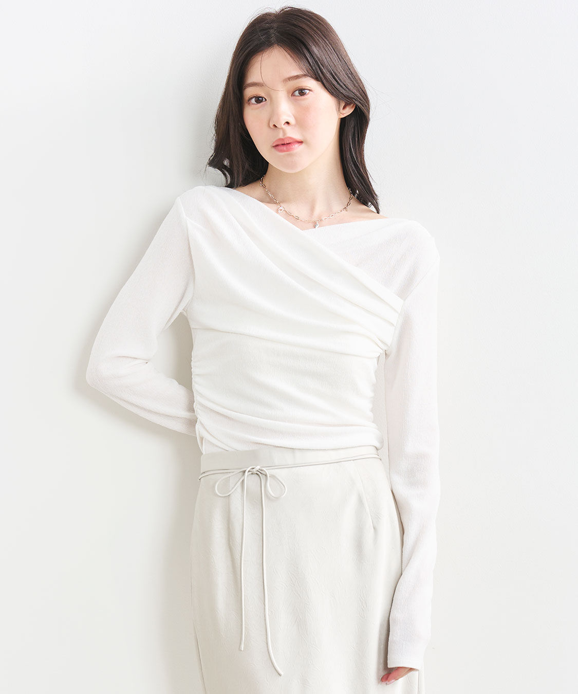 COCO DEAL「オフショルタックカットソートップス」|Tシャツ・カットソー|