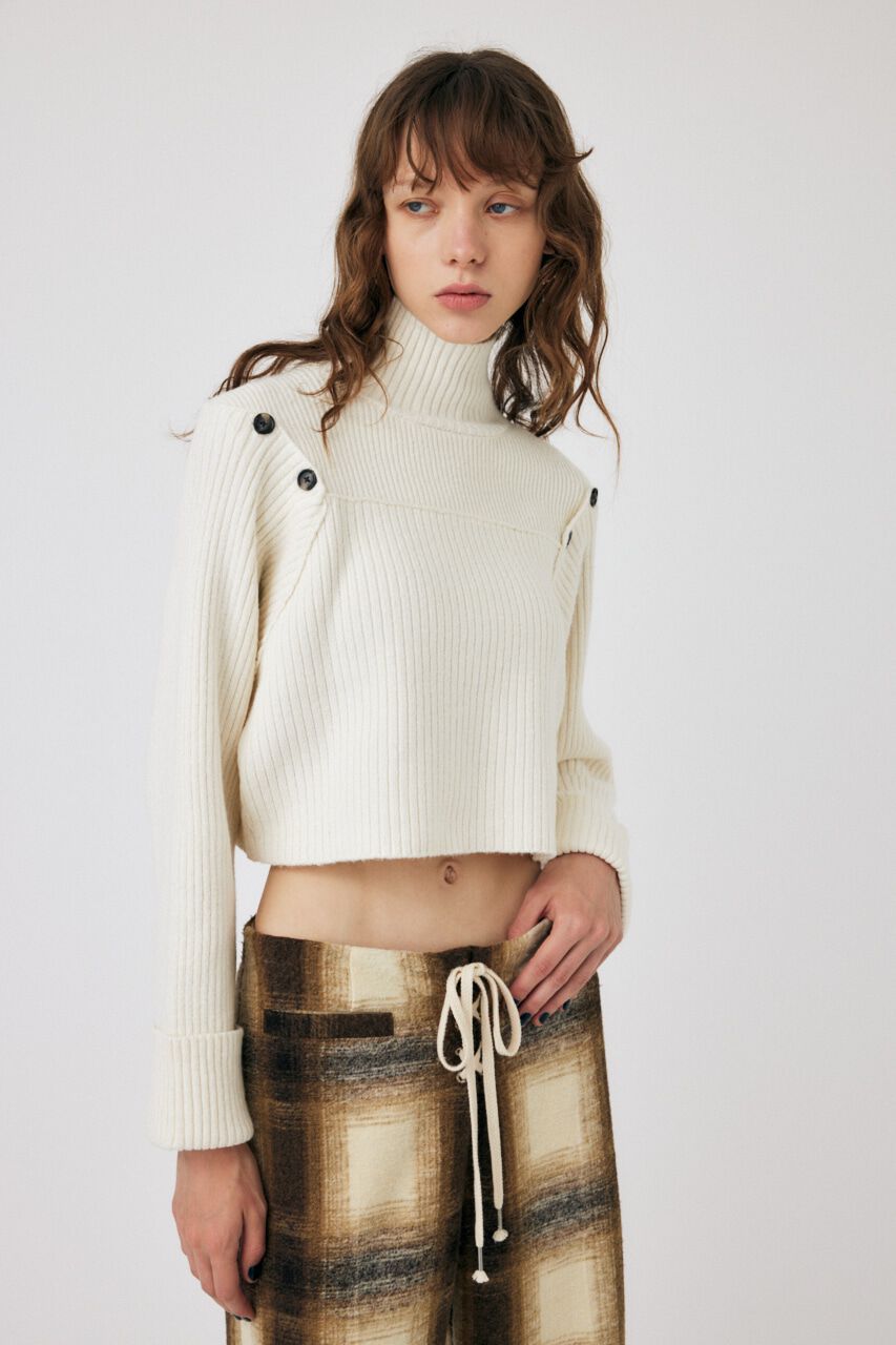 MOUSSY「LAYERED LIKE オープンショルダーニット」|ニット・セーター|