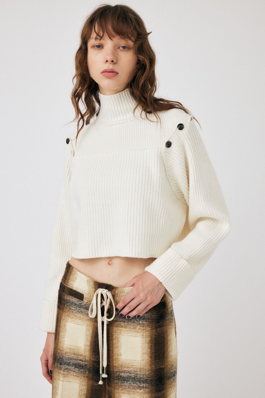 MOUSSY「LAYERED LIKE オープンショルダーニット」|ニット・セーター|