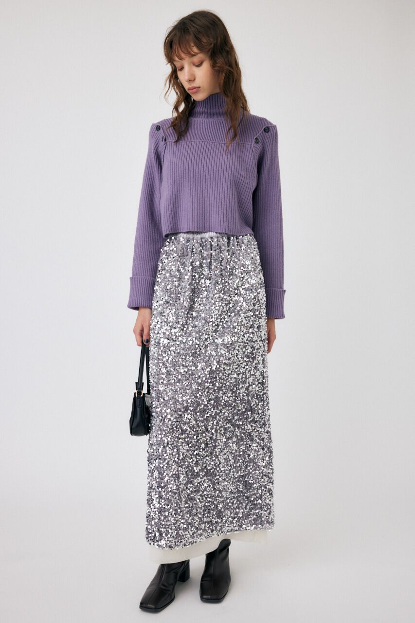 MOUSSY「LAYERED LIKE オープンショルダーニット」|ニット・セーター|