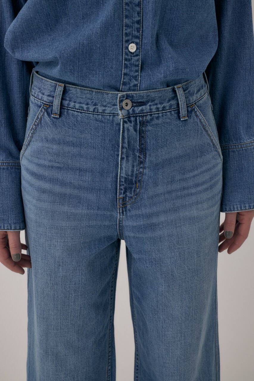 MOUSSY「オーガニックコットンデニムローライズルーズストレート」|デニム|