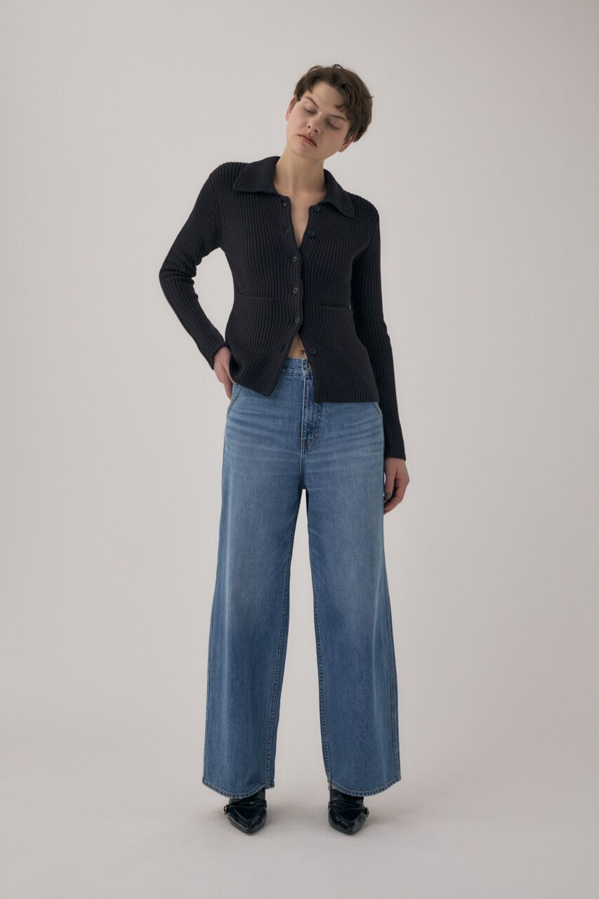 MOUSSY「オーガニックコットンデニムローライズルーズストレート」|デニム|