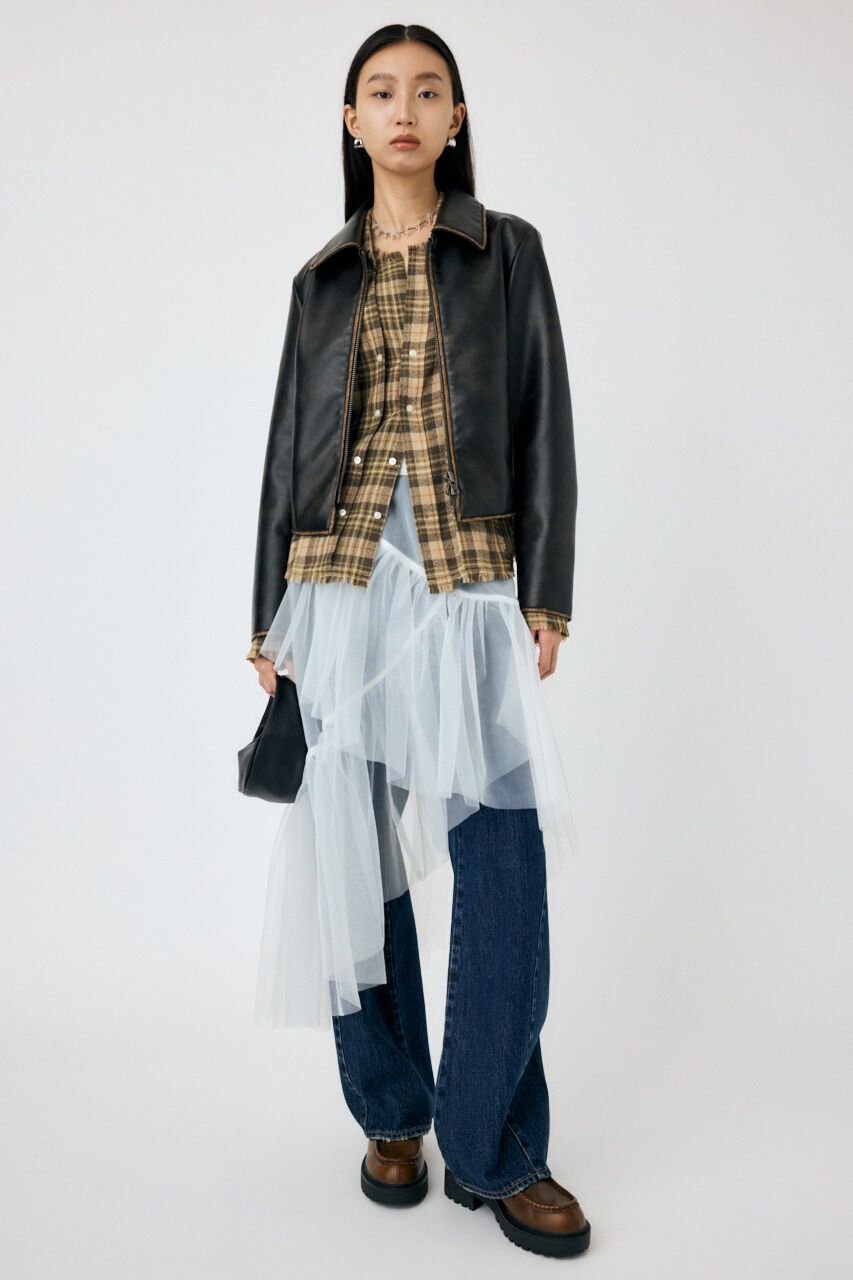 MOUSSY「TWO IN ONE ワイドストレートデニム」|デニム|