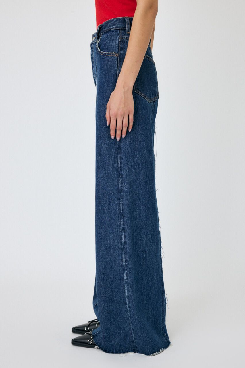 MOUSSY「TWO IN ONE ワイドストレートデニム」|デニム|