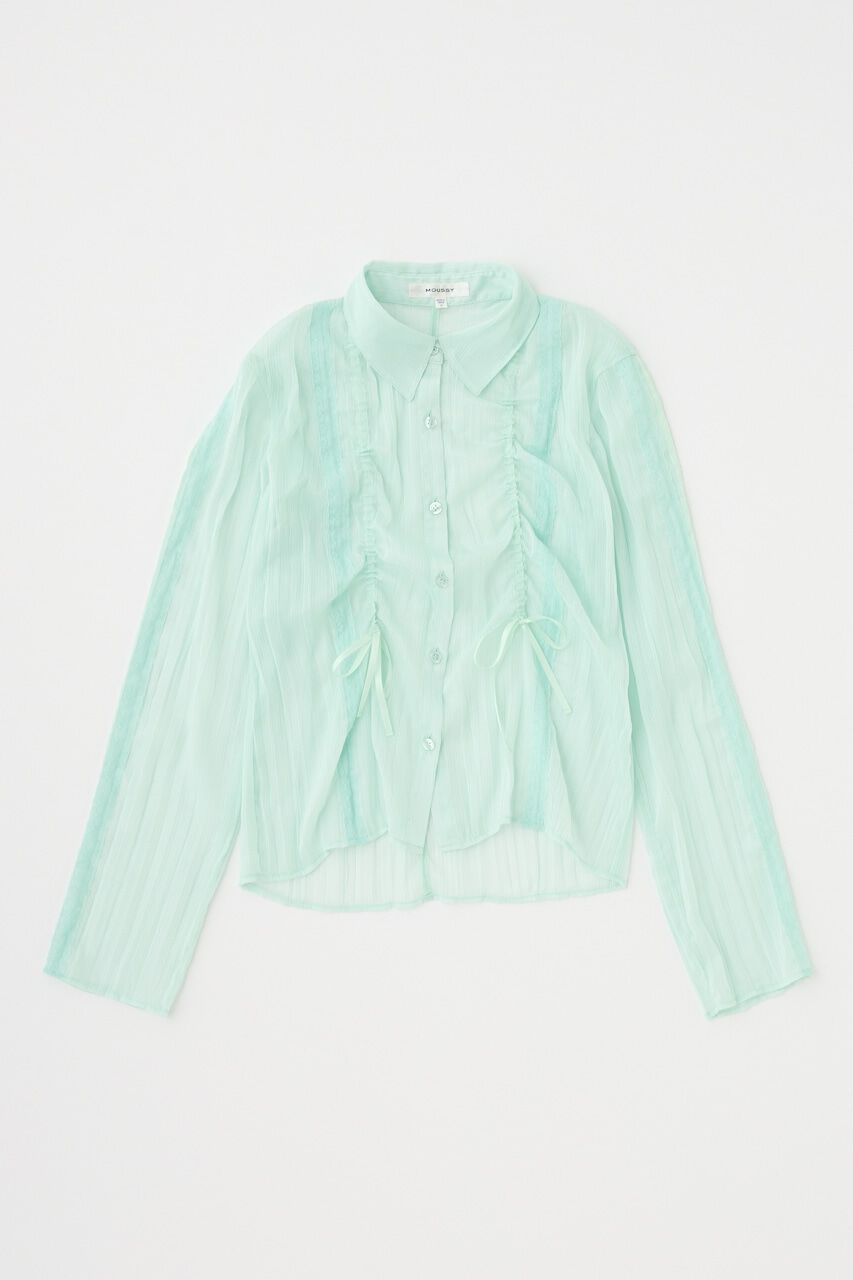 MOUSSY「LACY TAPE シアーシャツ」|シャツ・ブラウス|