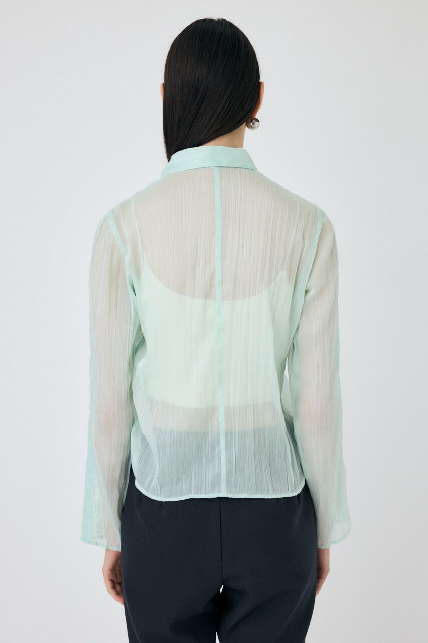 MOUSSY「LACY TAPE シアーシャツ」|シャツ・ブラウス|