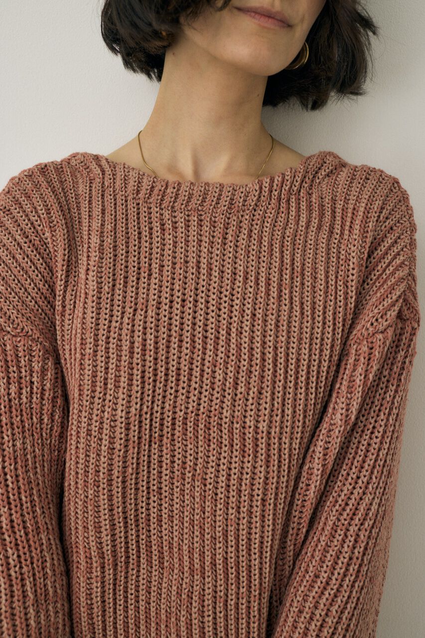 MOUSSY「メランジニットカーディガン　コットン&times;リサイクルポリエステル混」|カーディガン|