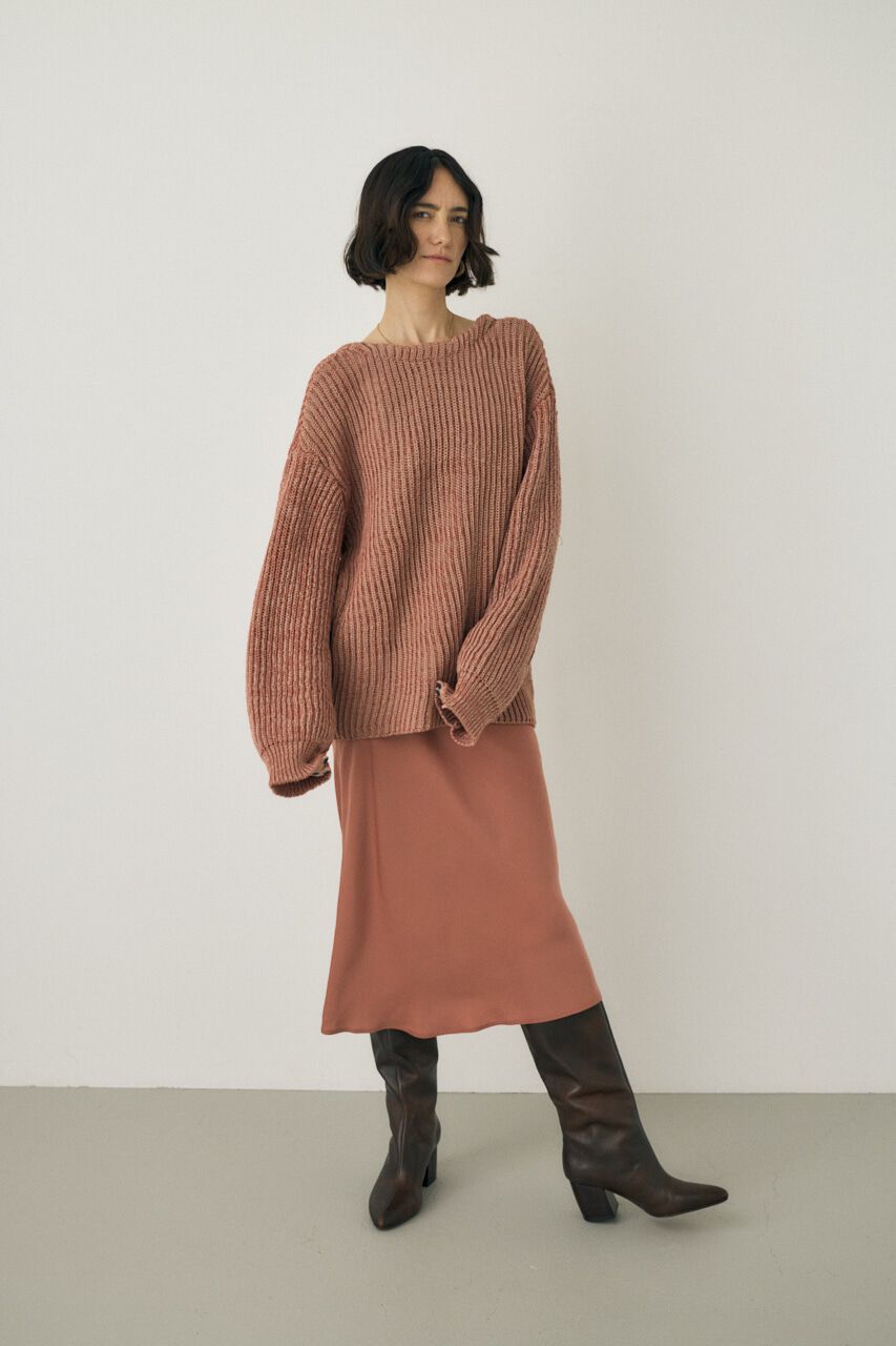 MOUSSY「メランジニットカーディガン　コットン&times;リサイクルポリエステル混」|カーディガン|