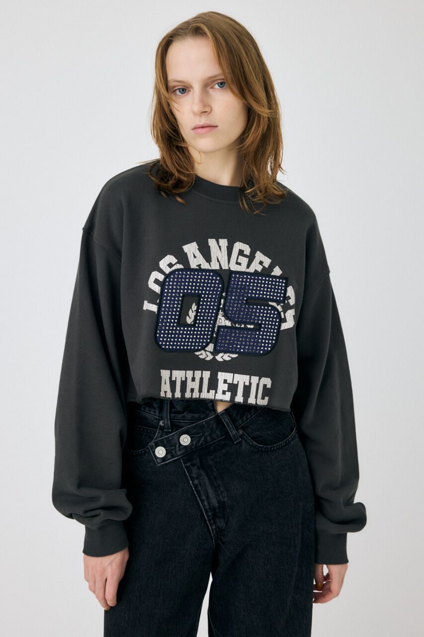 MOUSSY「RHINESTONE NUMBER REMAKE プルオーバー」|パーカー|