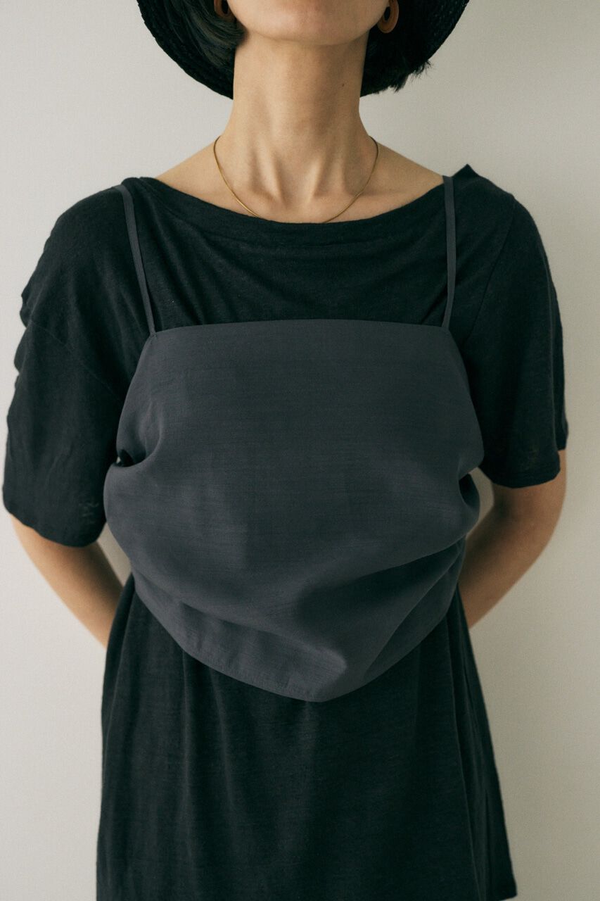 MOUSSY「吸湿､速乾性のある麻のｶｯﾄｿｰと透け感のあるｷｬﾐｿｰﾙの重ね着 」|Tシャツ・カットソー|